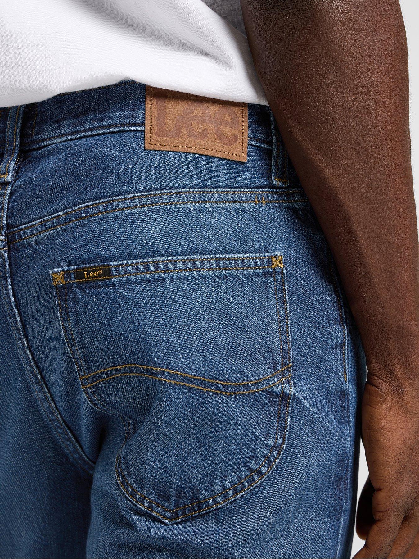  image of lee-west-regular-straight-fit-jeans-blue