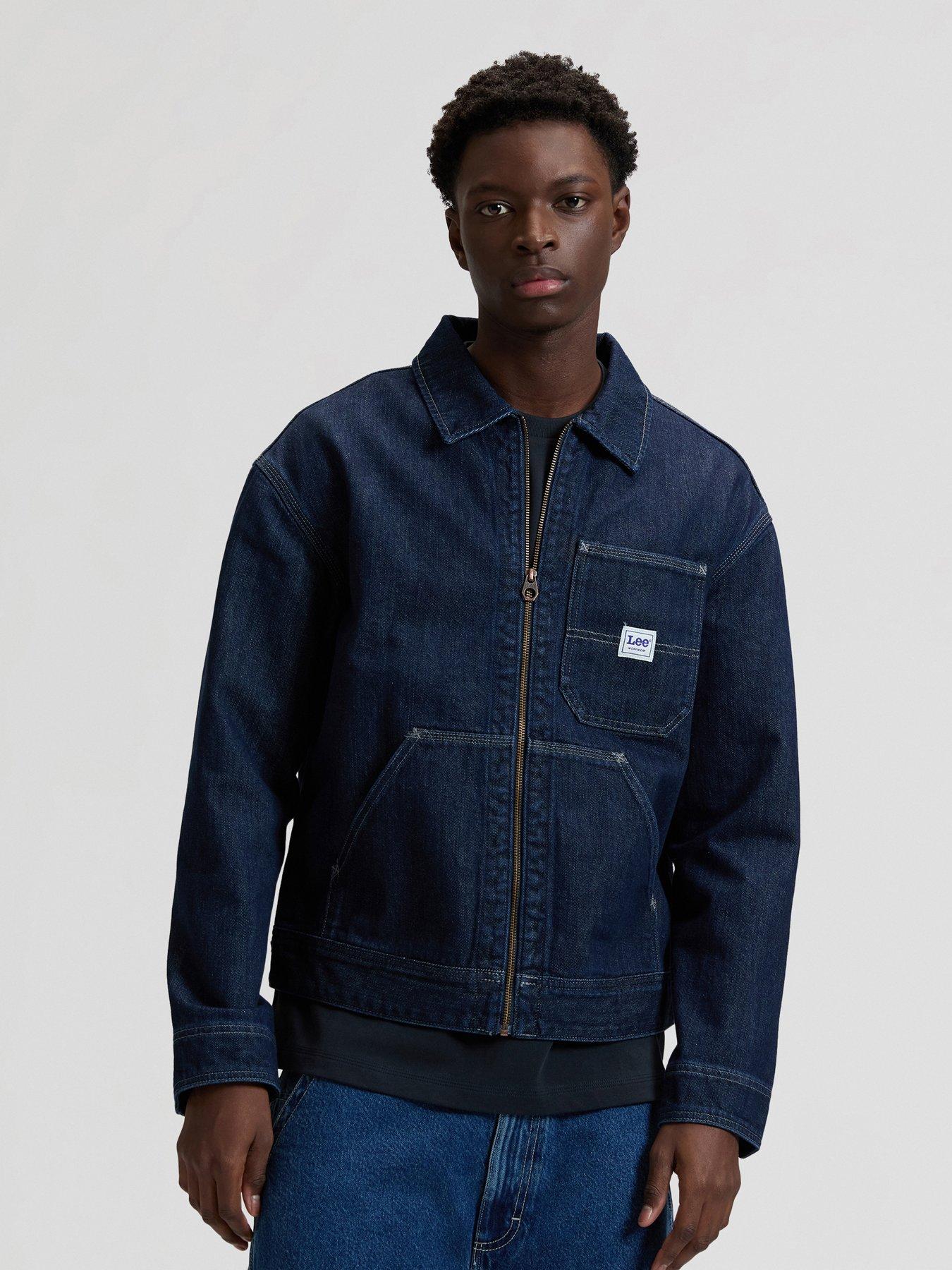  image of lee-workwear-denim-jacket-dark-blue