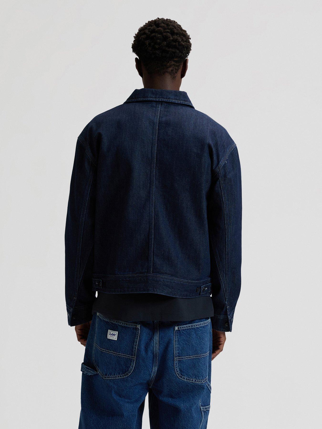  image of lee-workwear-denim-jacket-dark-blue