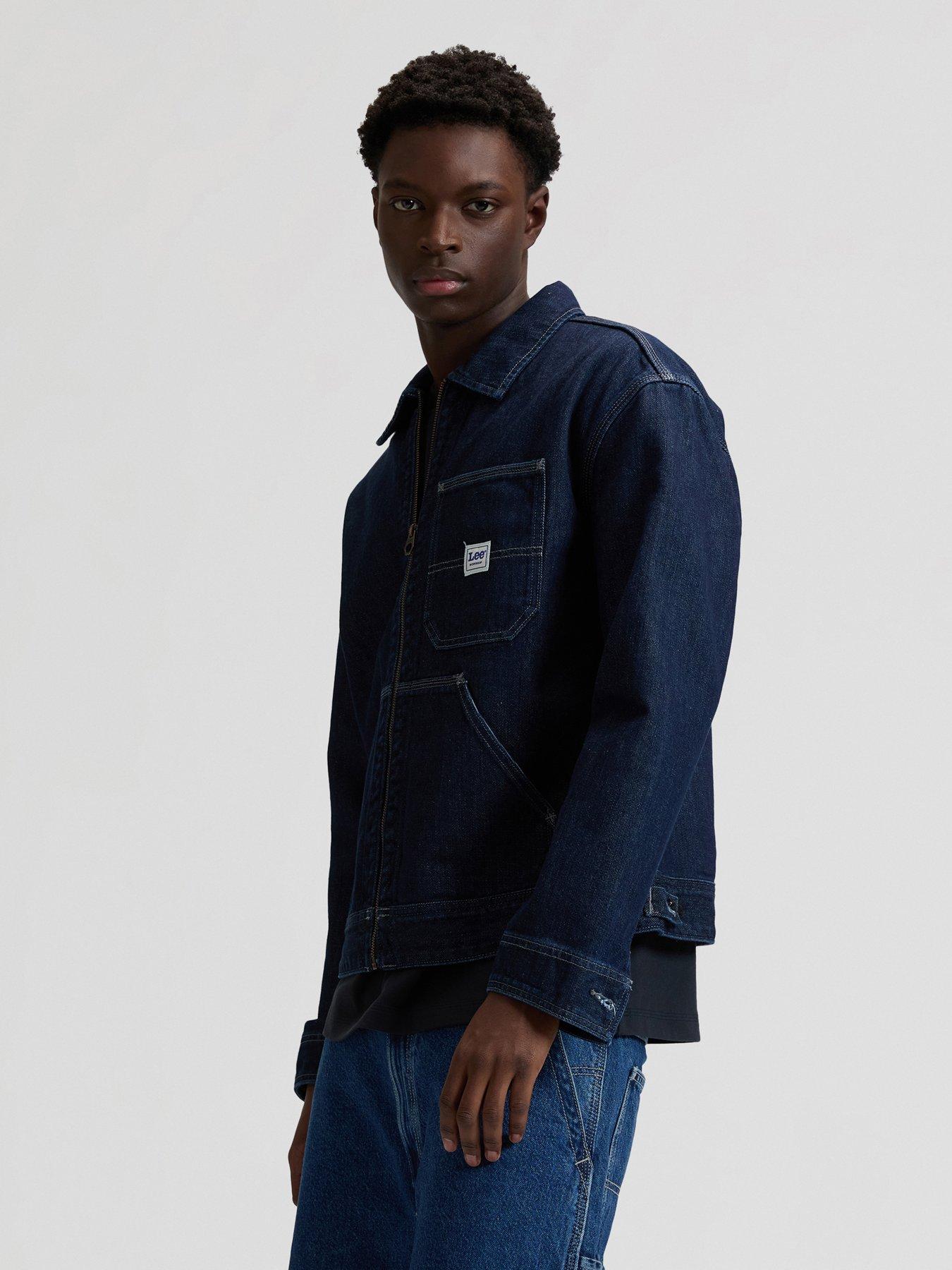  image of lee-workwear-denim-jacket-dark-blue