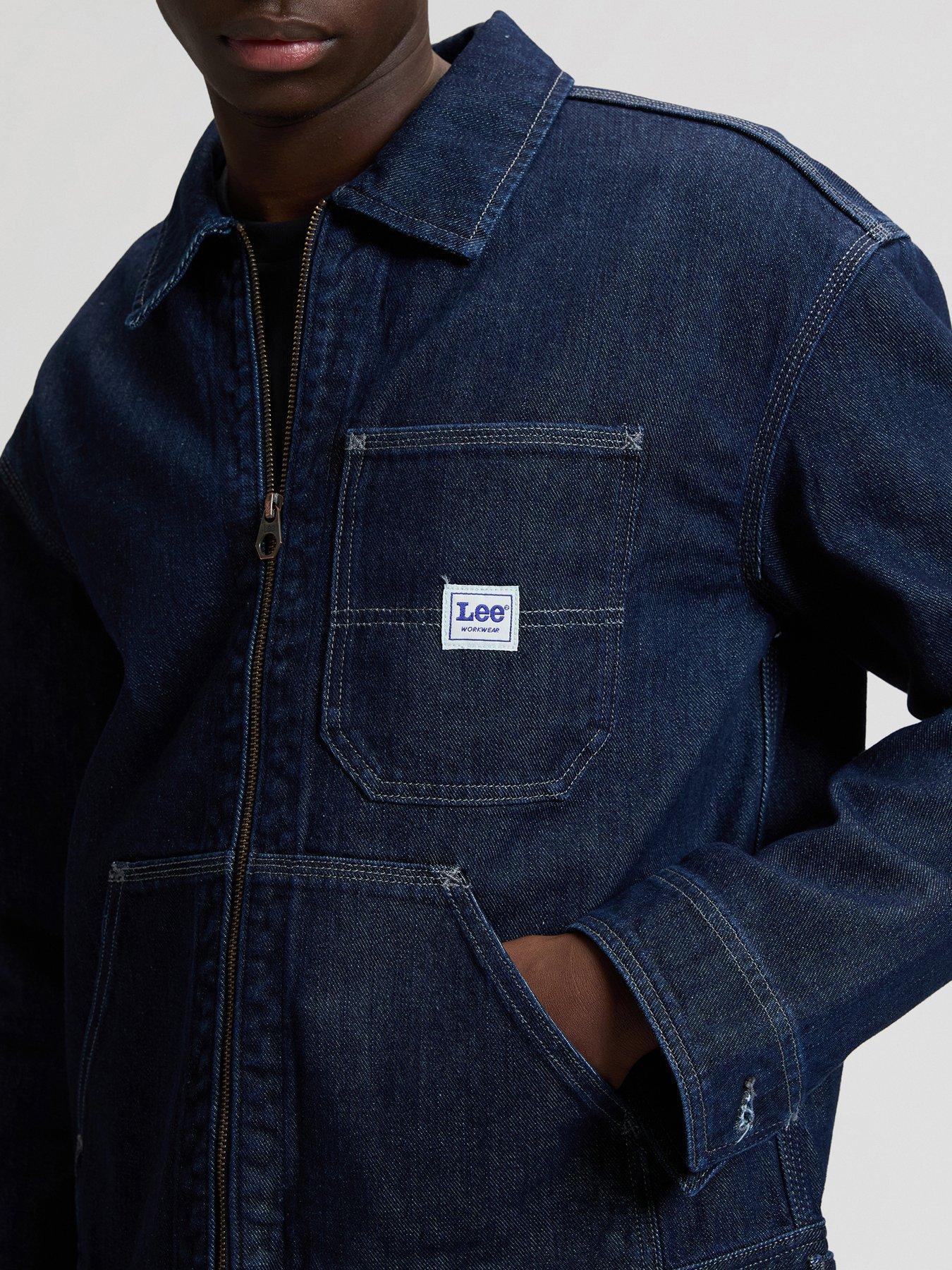  image of lee-workwear-denim-jacket-dark-blue