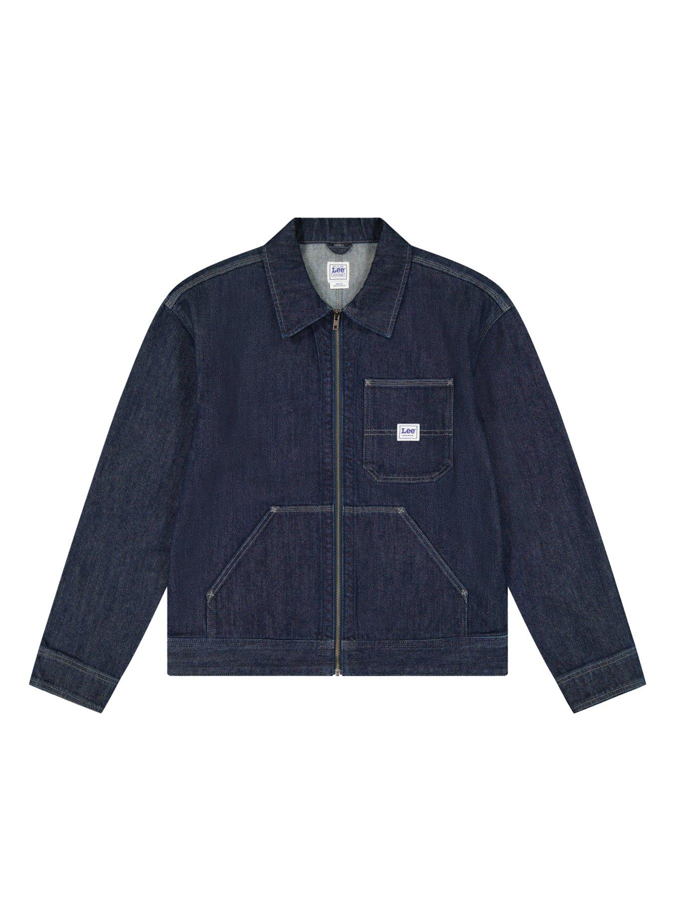  image of lee-workwear-denim-jacket-dark-blue