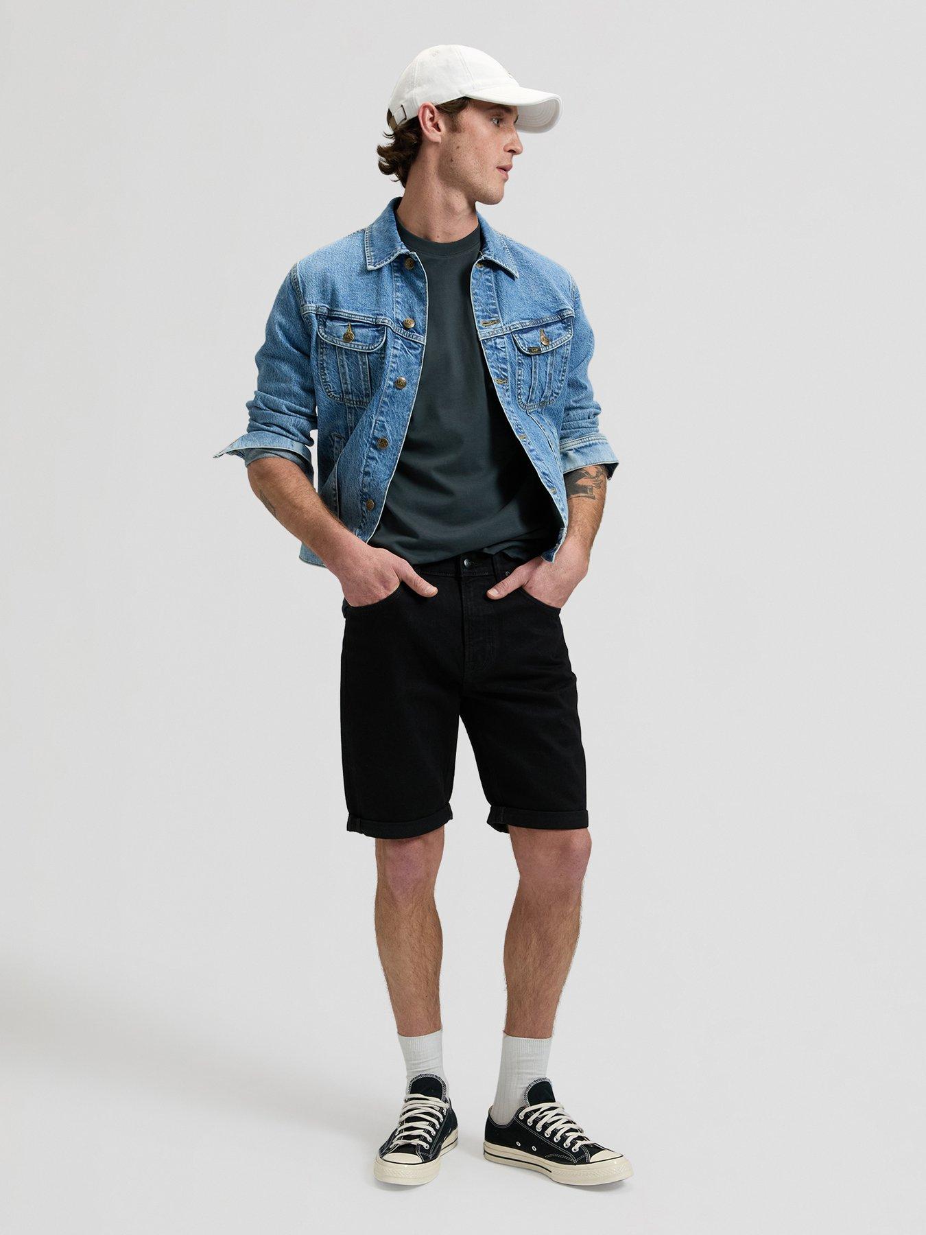 Image 3 of 6 of Lee 5 Pocket Denim Shorts - Black