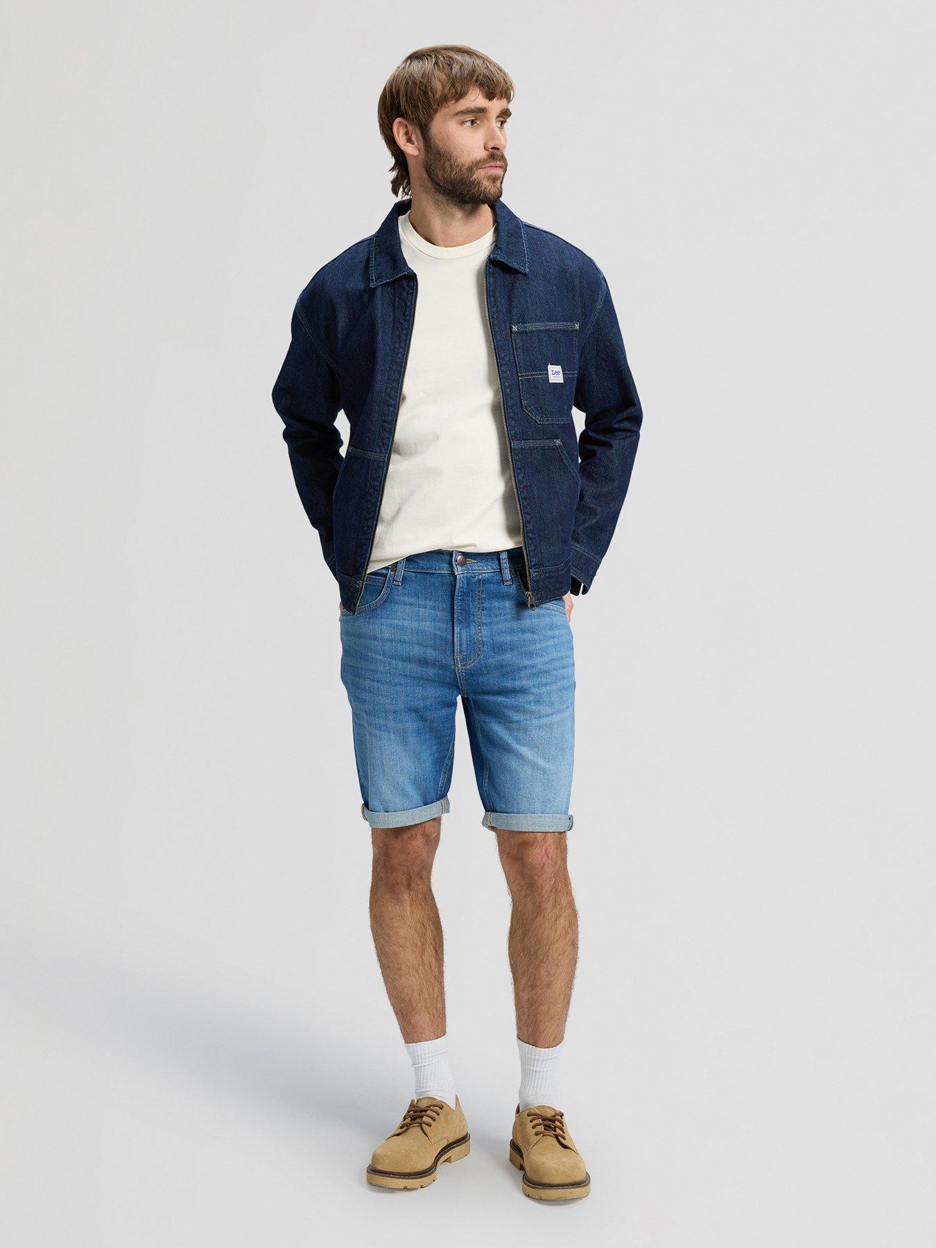Image 3 of 5 of Lee 5 Pocket Denim Shorts - Blue