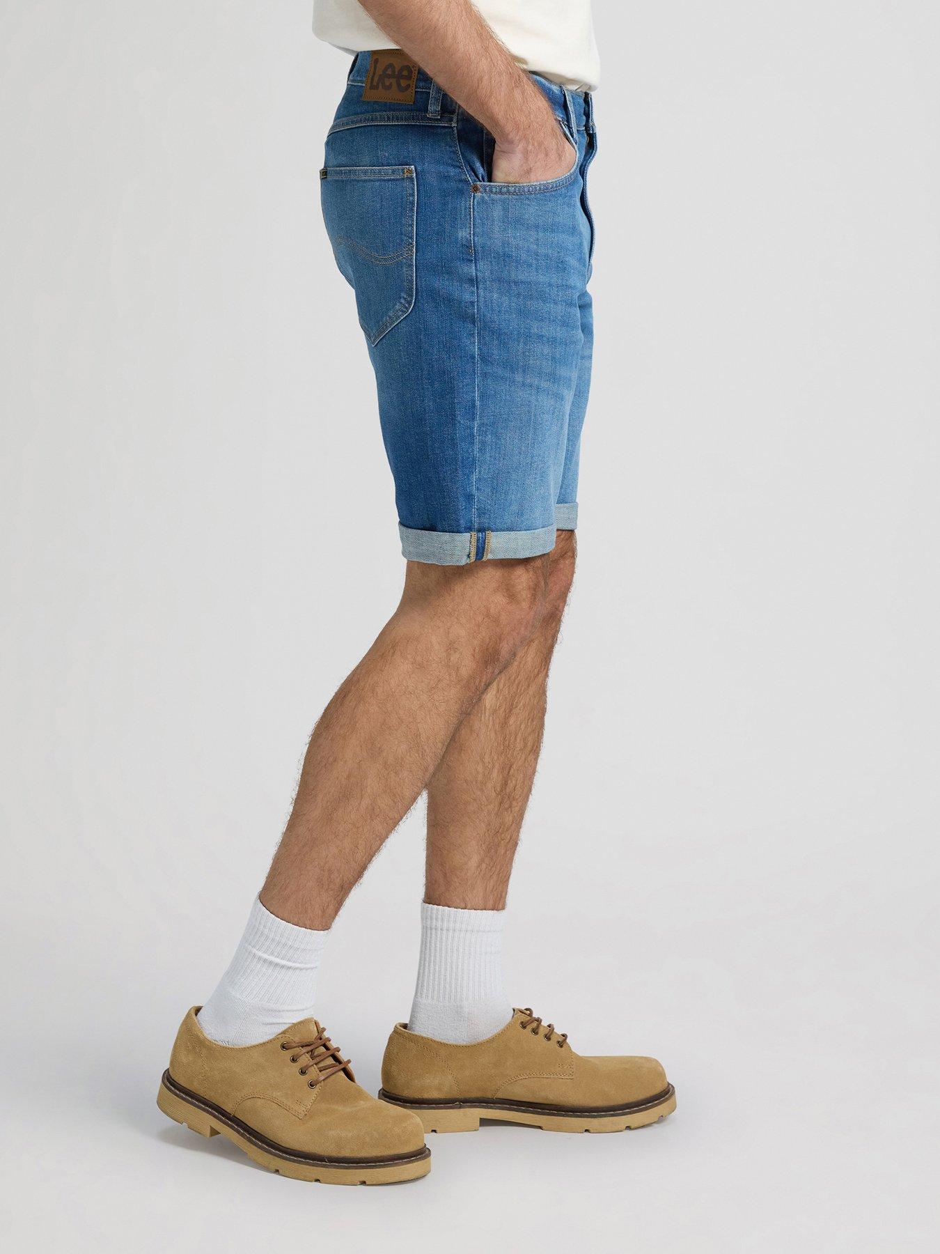 Image 4 of 5 of Lee 5 Pocket Denim Shorts - Blue