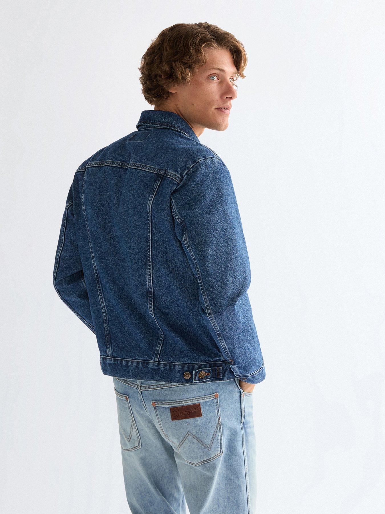 Image 2 of 5 of Wrangler Cowboy Cut Denim Jacket - Dark Blue