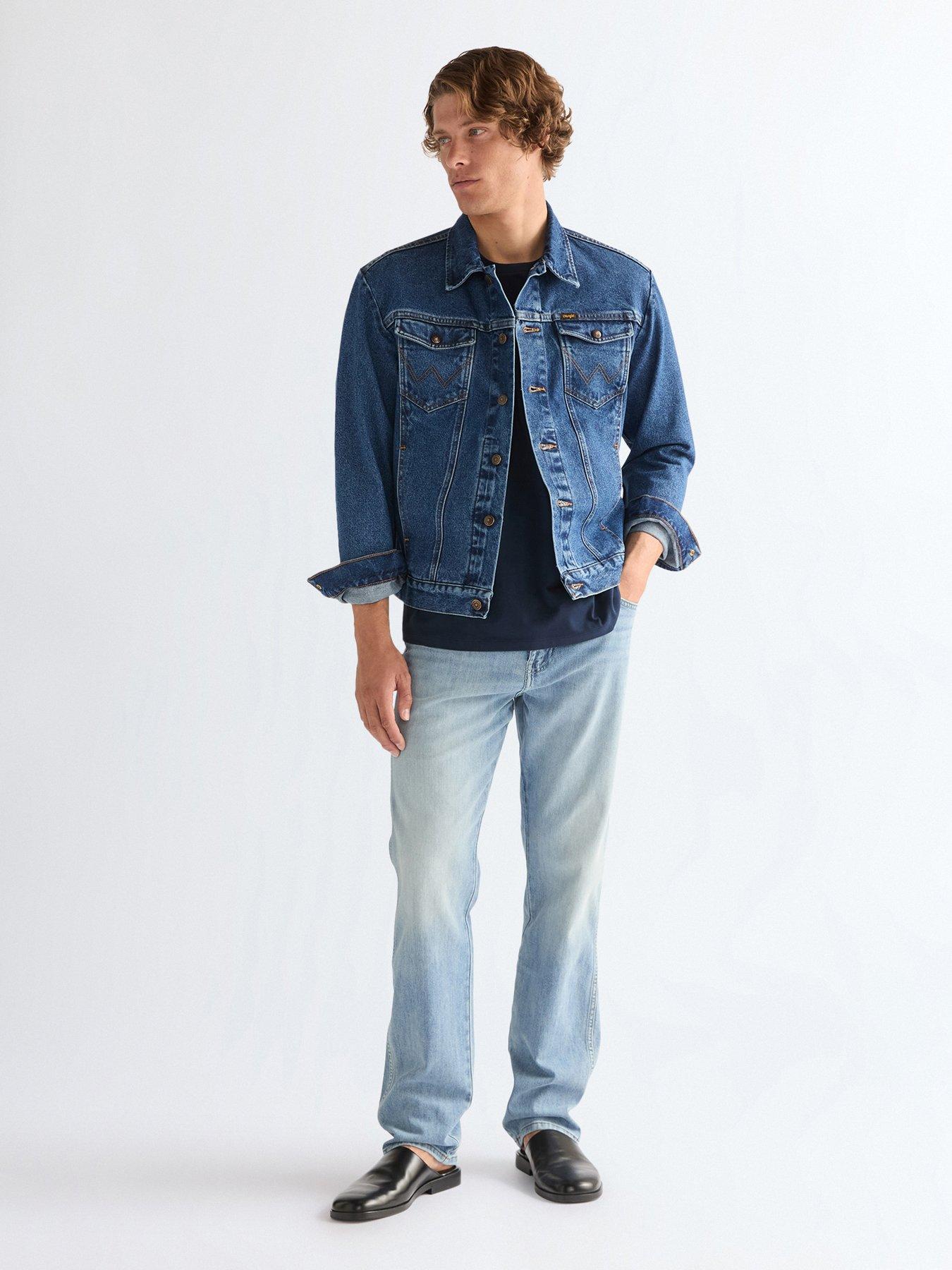 Image 3 of 5 of Wrangler Cowboy Cut Denim Jacket - Dark Blue