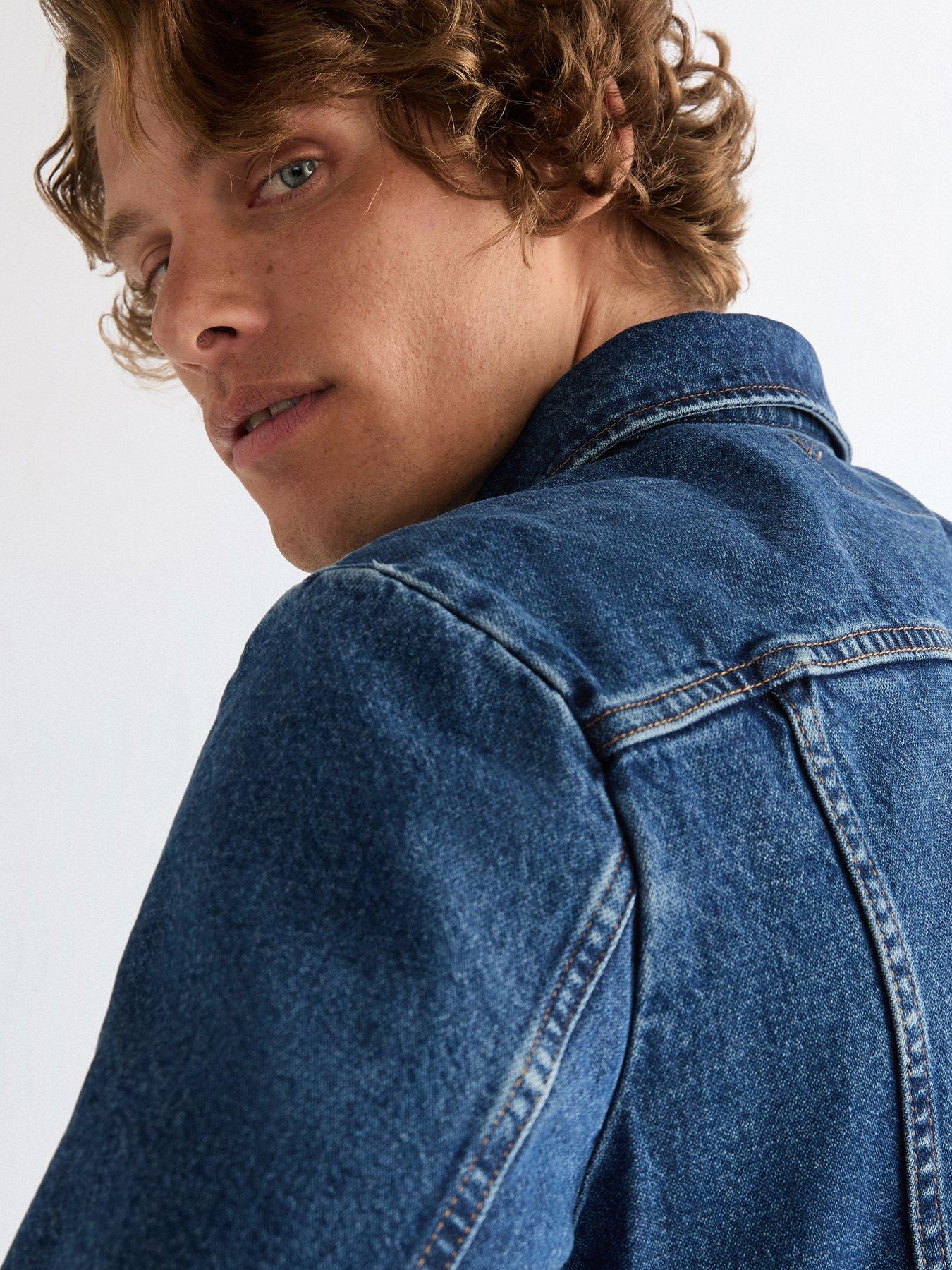 Image 5 of 5 of Wrangler Cowboy Cut Denim Jacket - Dark Blue