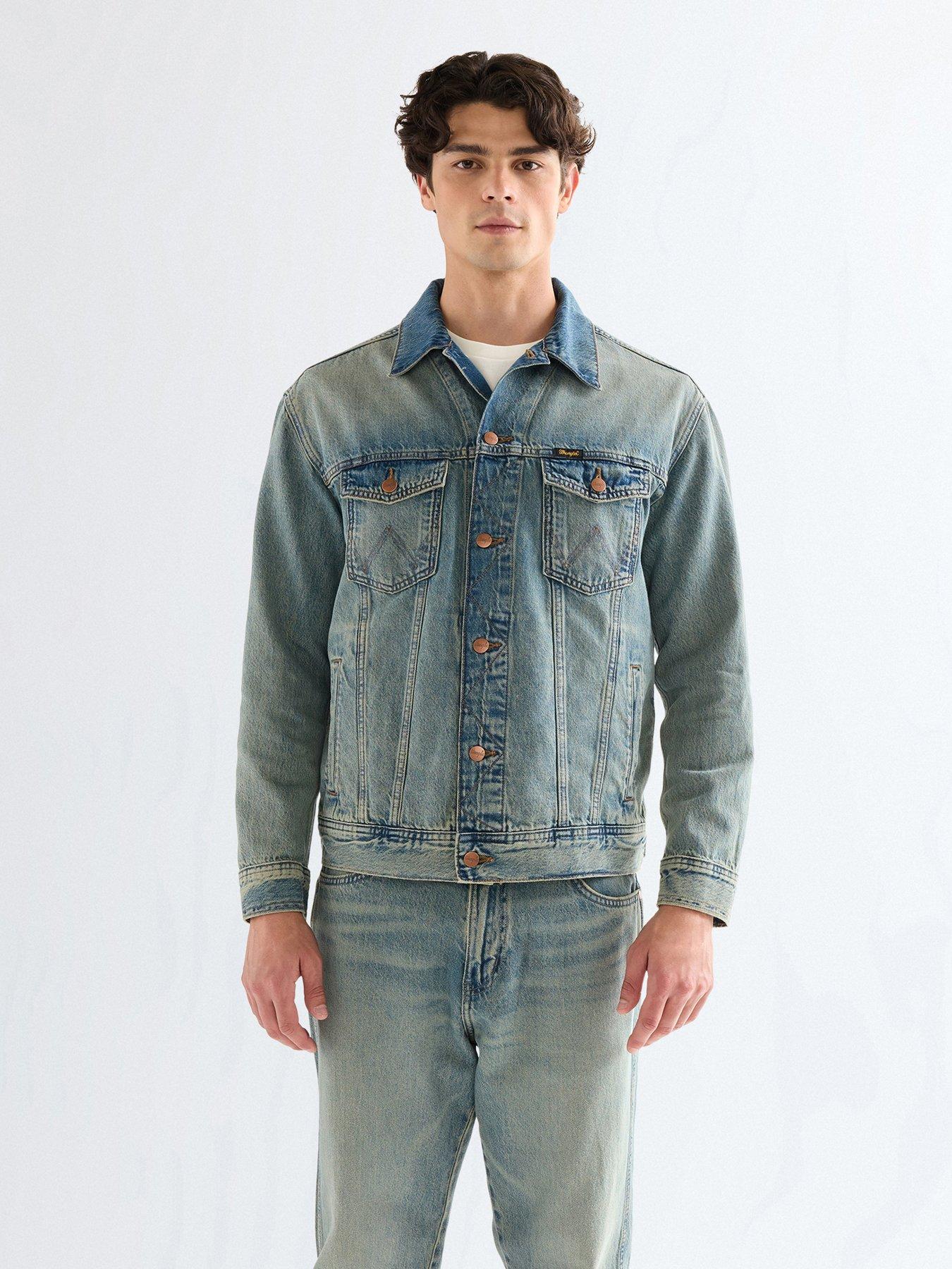 Image 1 of 6 of Wrangler Anti Fit Denim Jacket - Blue
