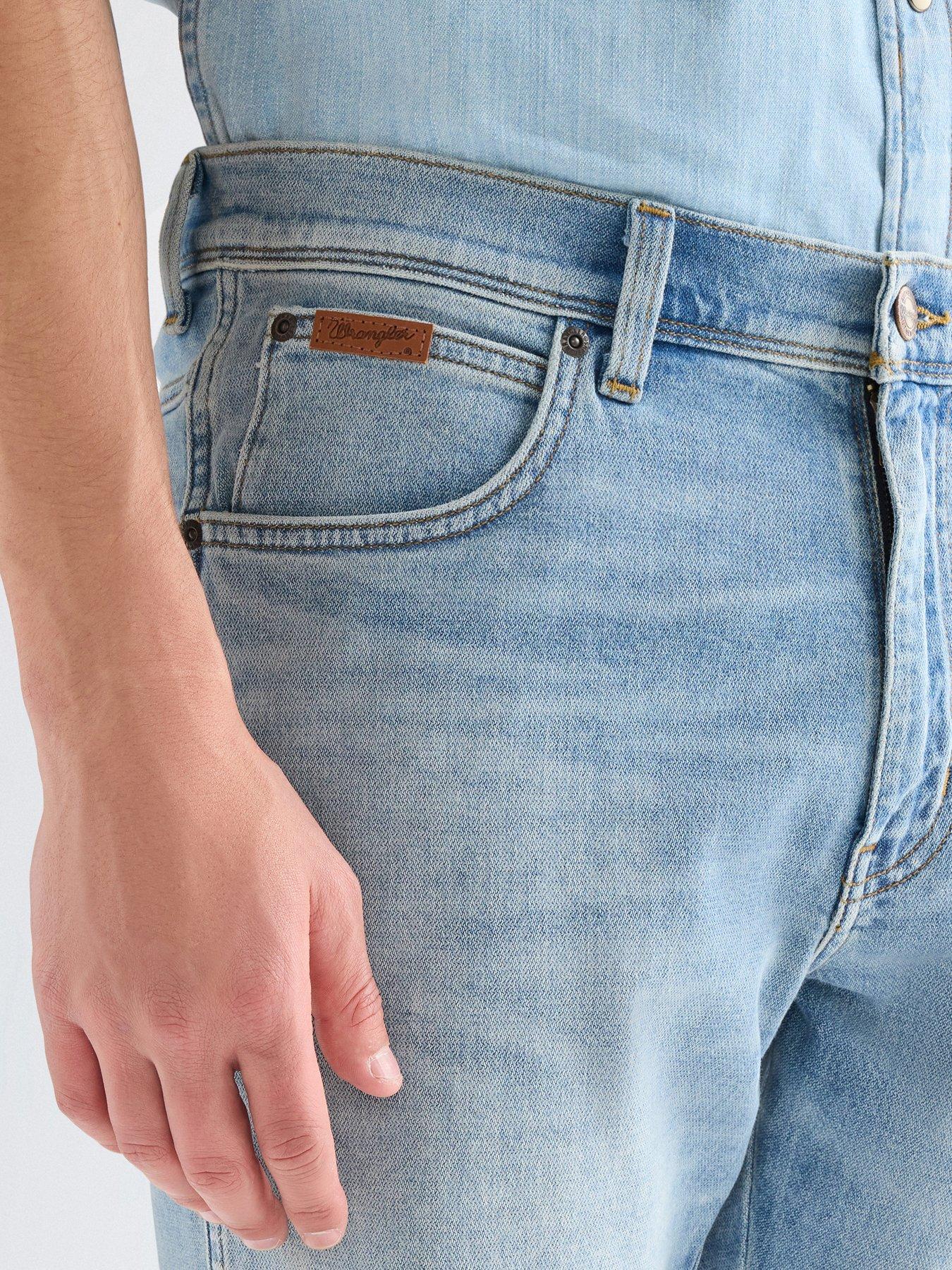 Image 5 of 6 of Wrangler Texas Denim Shorts - Light Blue