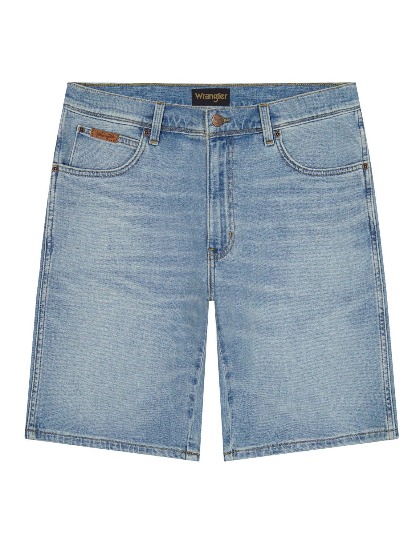 Image 6 of 6 of Wrangler Texas Denim Shorts - Light Blue