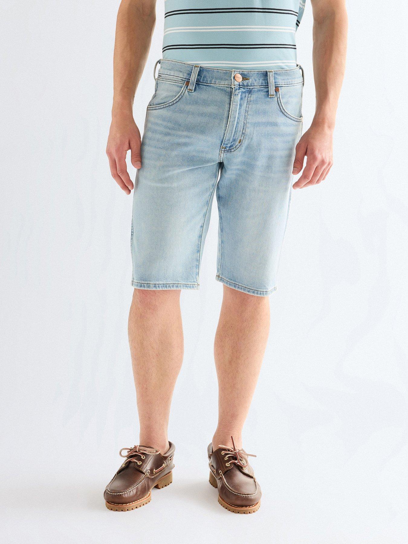 Image 1 of 5 of Wrangler Colton Denim Shorts - Light Blue
