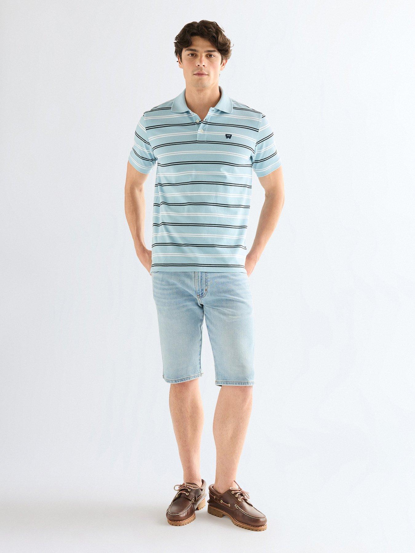 Image 2 of 5 of Wrangler Colton Denim Shorts - Light Blue
