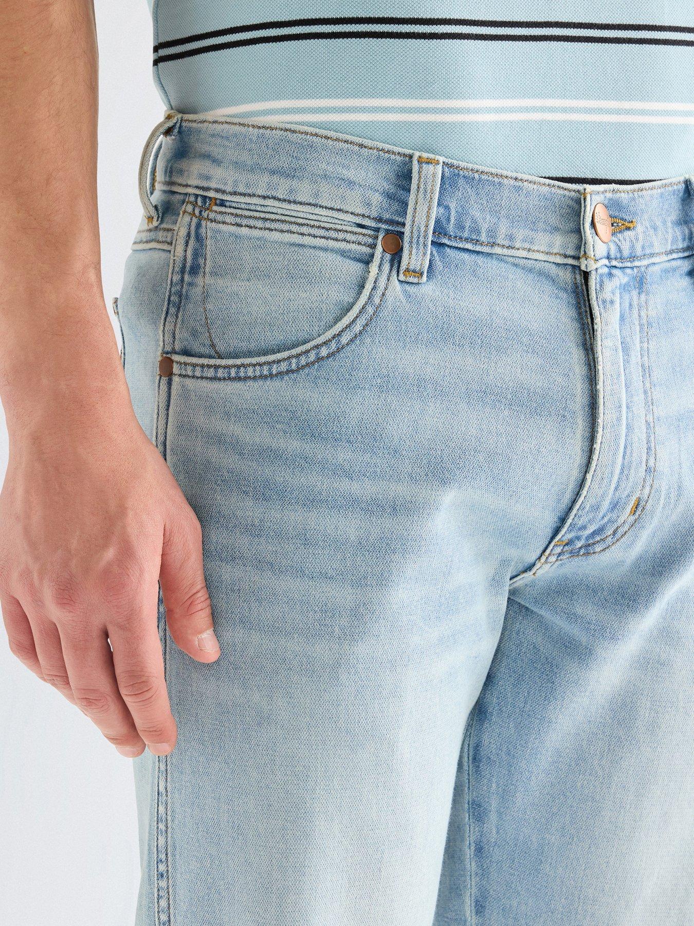 Image 4 of 5 of Wrangler Colton Denim Shorts - Light Blue
