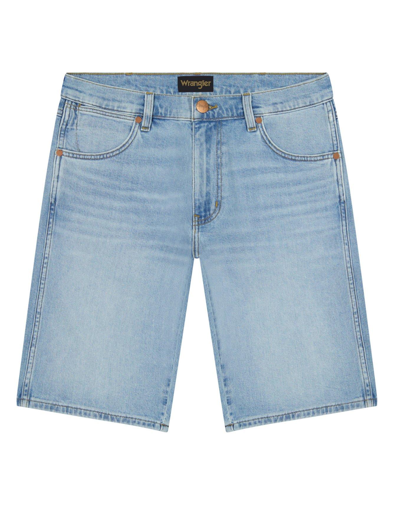 Image 5 of 5 of Wrangler Colton Denim Shorts - Light Blue