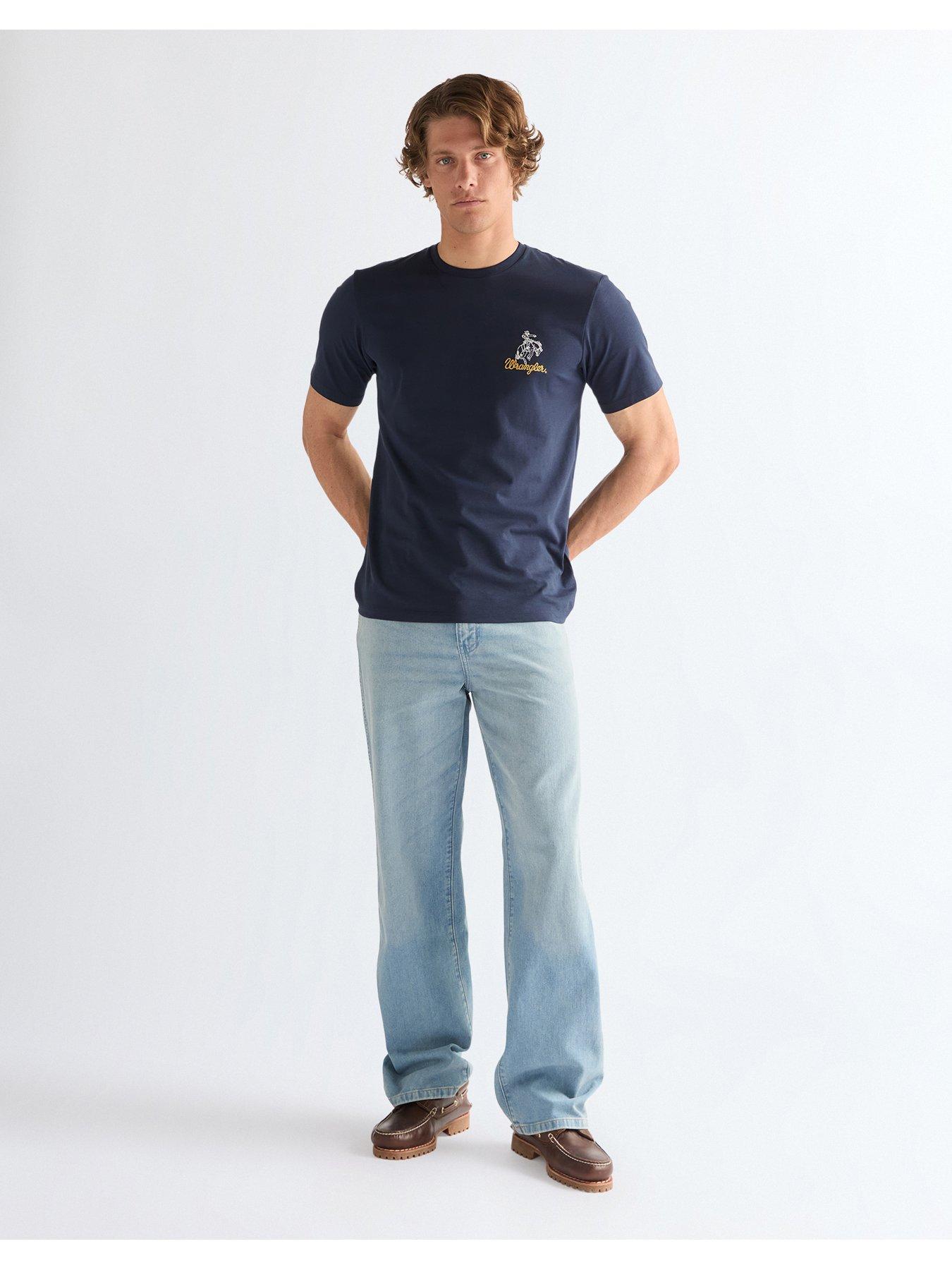 Image 3 of 6 of Wrangler Embroidered T-Shirt - Navy