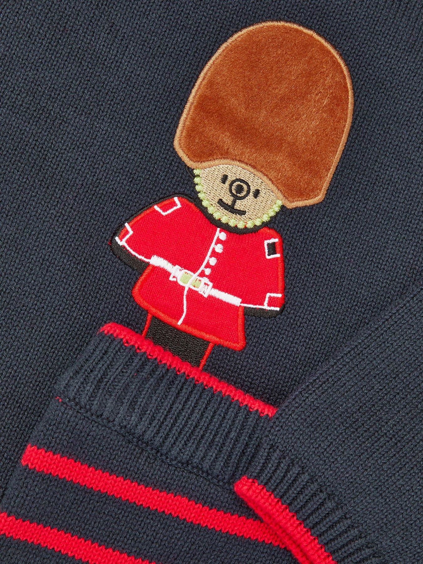  image of monsoon-baby-boys-guard-bear-knitted-jumper-amp-jogger-set-navy