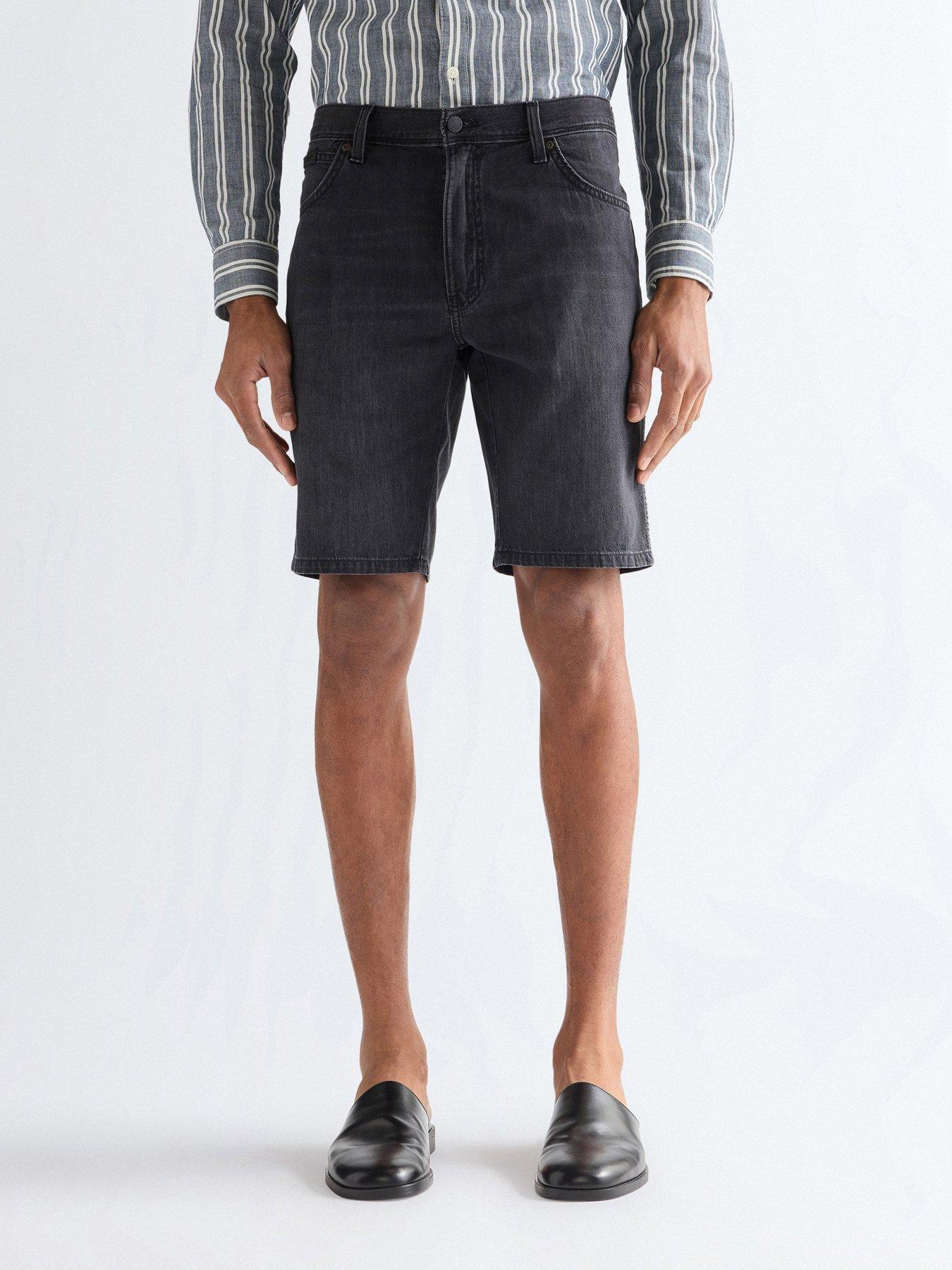 Image 1 of 5 of Wrangler Texas Denim Shorts - Black