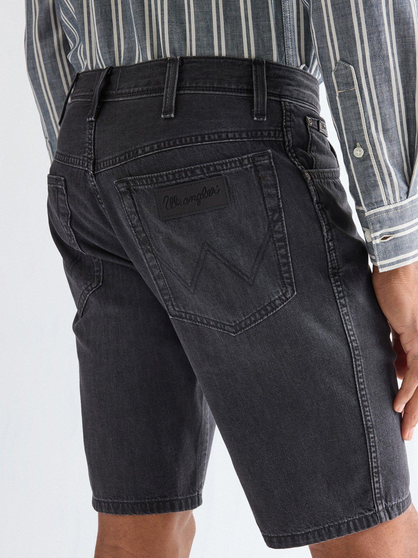 Image 4 of 5 of Wrangler Texas Denim Shorts - Black