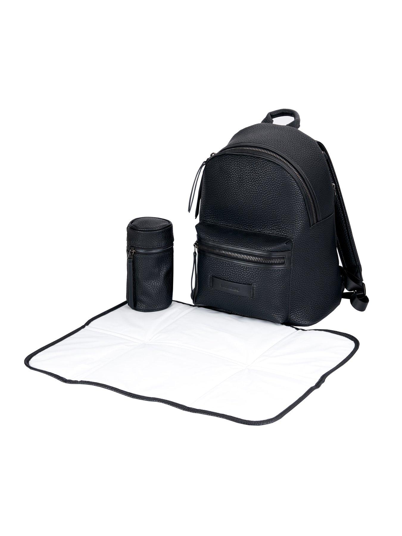  image of bababing-luca-tumbled-vegan-leather-backpack-black