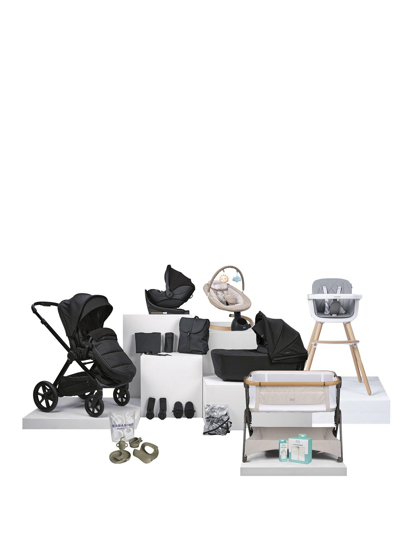 bababing-18-piece-raffi-mkii-travel-home-amp-feeding-bundle-with-spin-car-seat-amp-isofix-base-satin-black