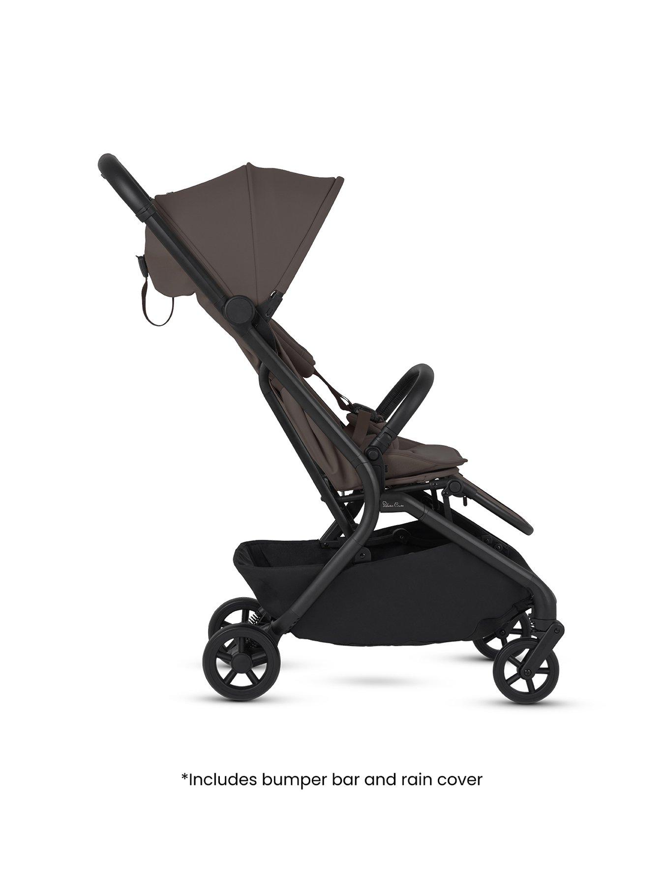 stillFront image of silver-cross-nia-compact-travel-stroller-chocolate