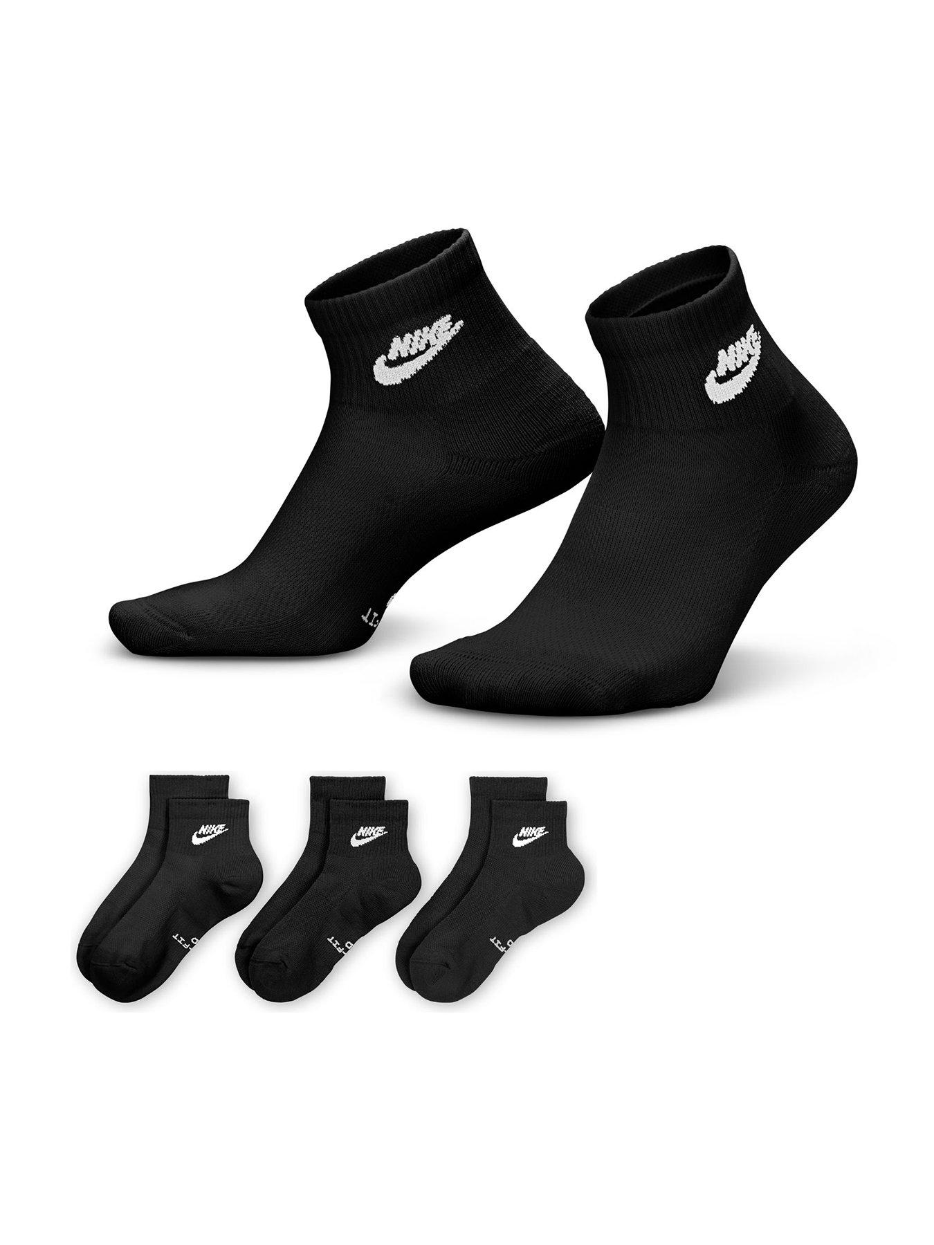 Nike Unisex Everyday Elevated Futura Ankle Socks 3 Pack - Multi