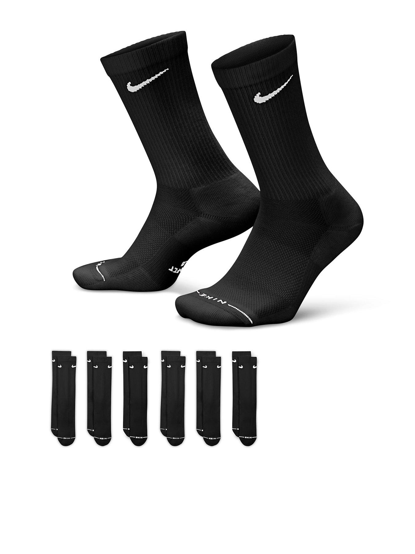 Image 1 of 4 of Nike Unisex Everyday Elevated Crew Socks 6 Pack - Black