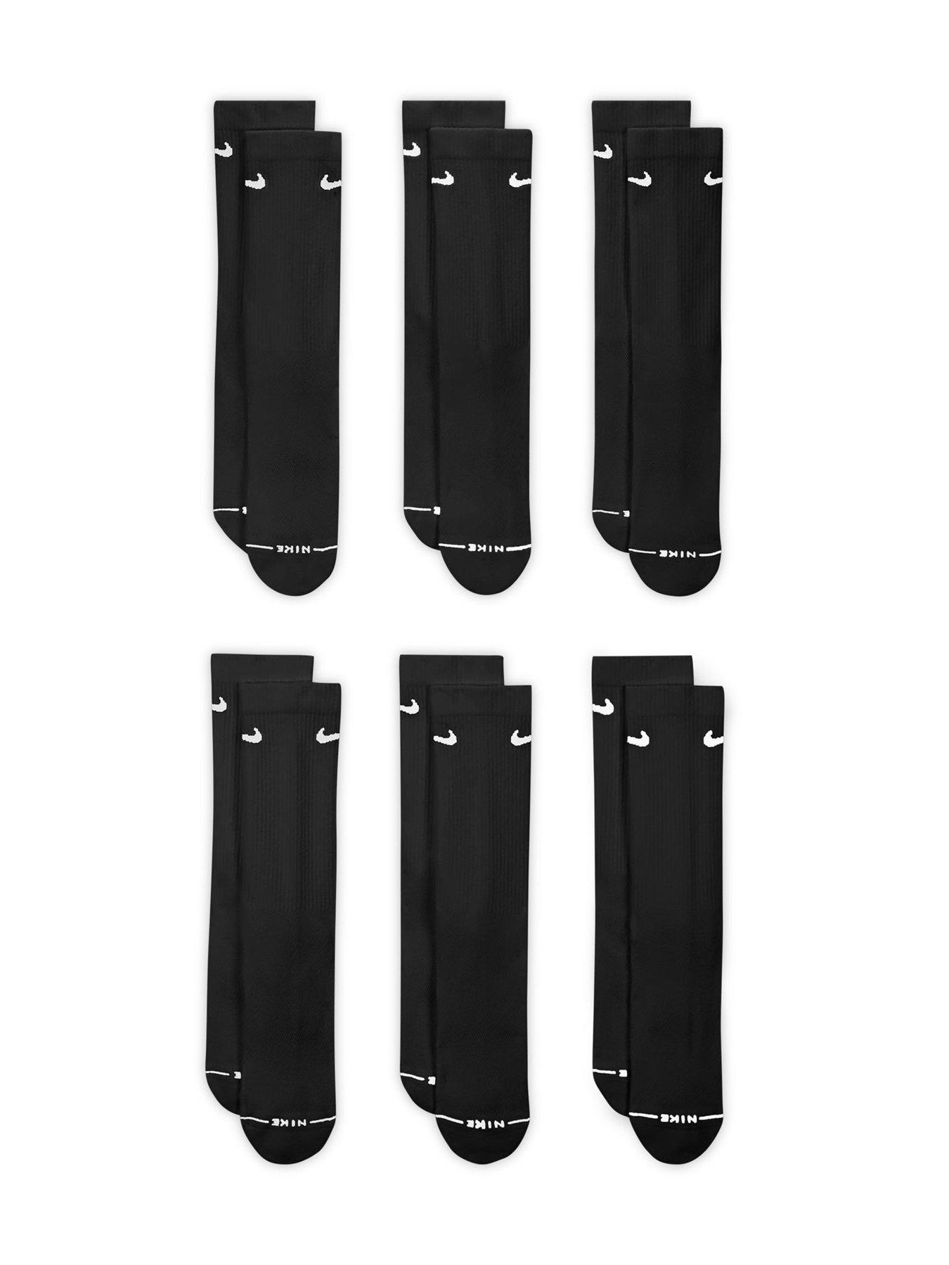 Image 2 of 4 of Nike Unisex Everyday Elevated Crew Socks 6 Pack - Black