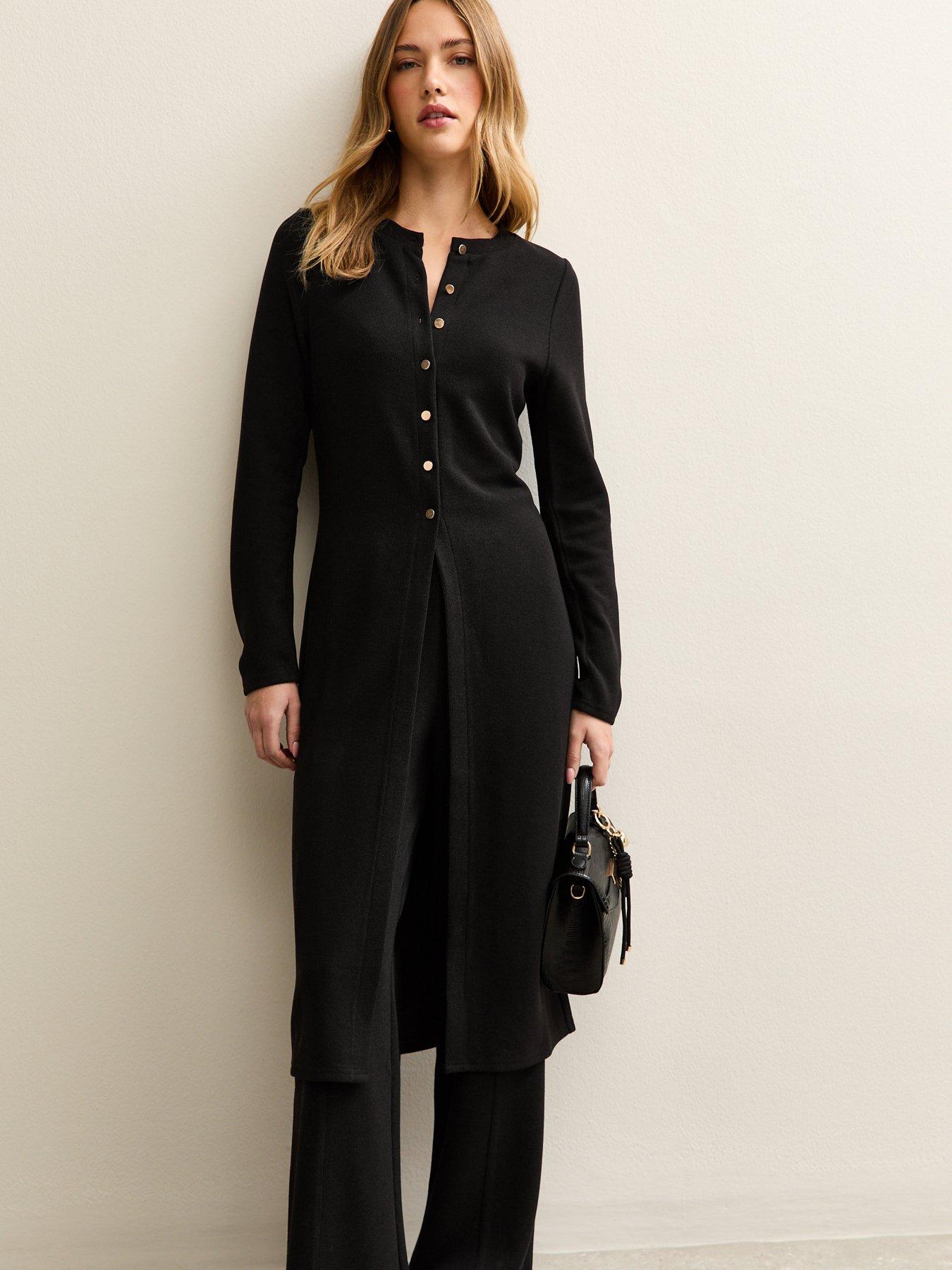 image of new-look-black-soft-touch-longline-cardigan