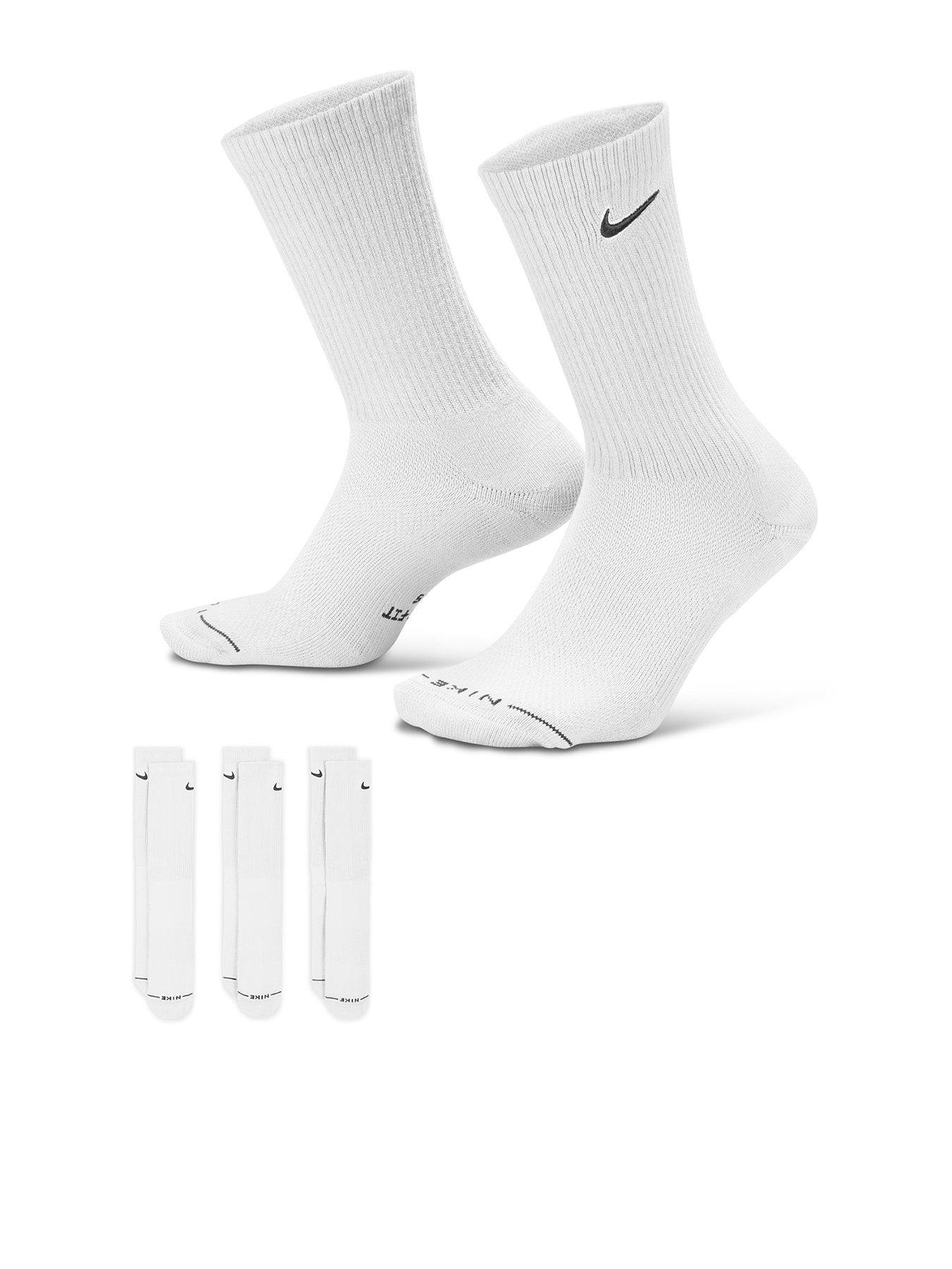 Image 1 of 4 of Nike Unisex Everyday Elevated Swoosh Embroidered Crew Socks 3 Pack - Multi