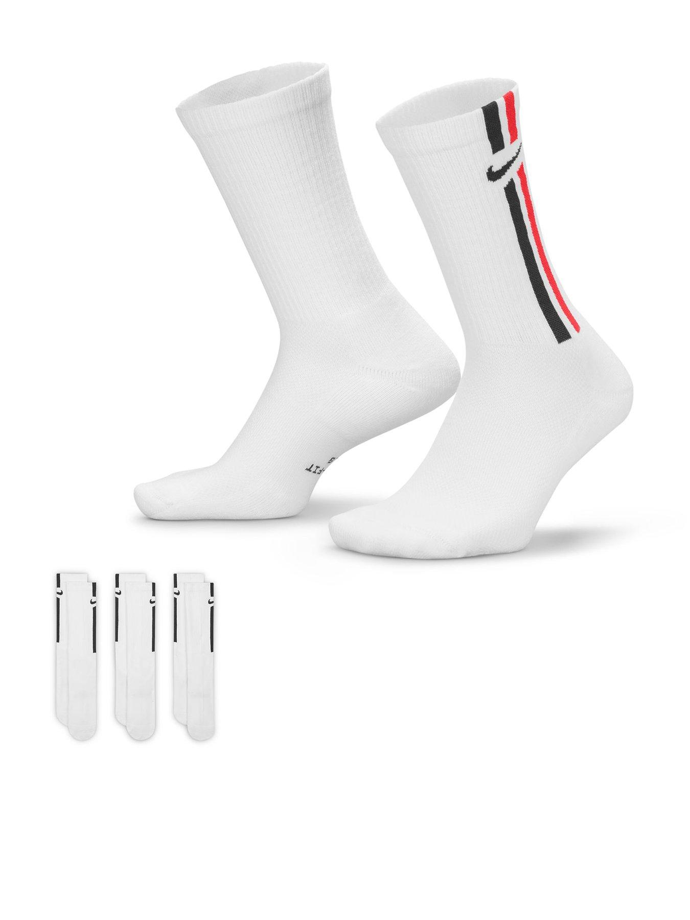 front image of nike-unisex-everyday-elevated-stripe-crew-socks-3-pack-white