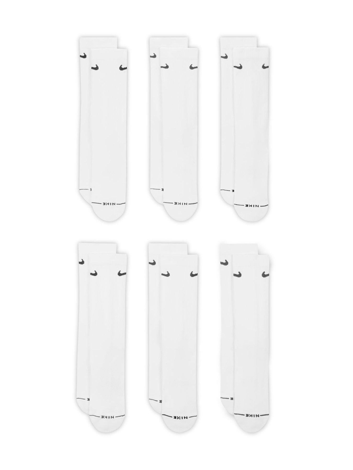 image of nike-unisex-everyday-elevated-crew-socks-6-pack-white