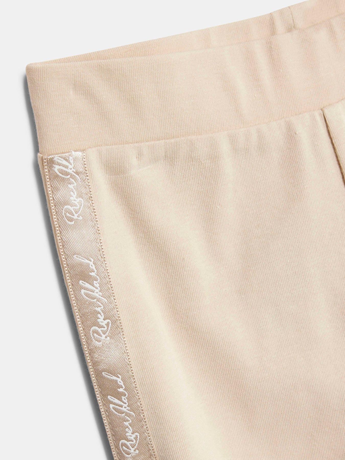  image of river-island-mini-mini-girls-river-island-bow-t-shirt-set-beige