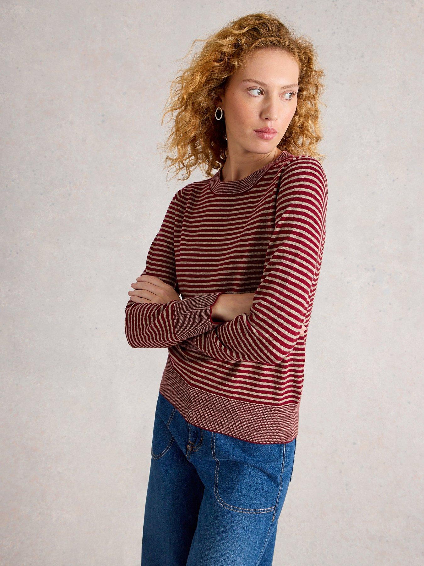 White Stuff Katie Stripe Jumper - Red