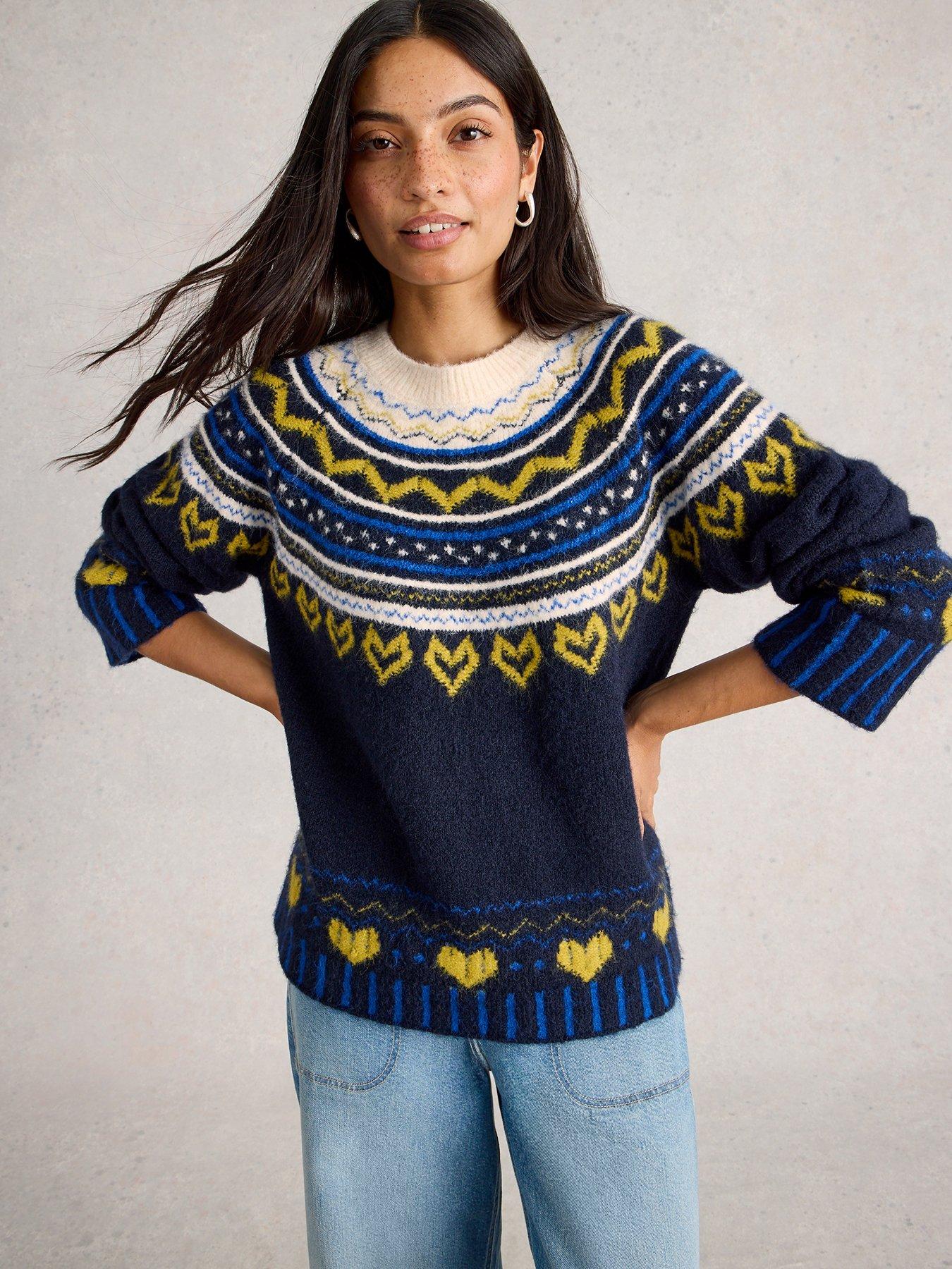 front image of white-stuff-harriet-fairisle-jumper-blue
