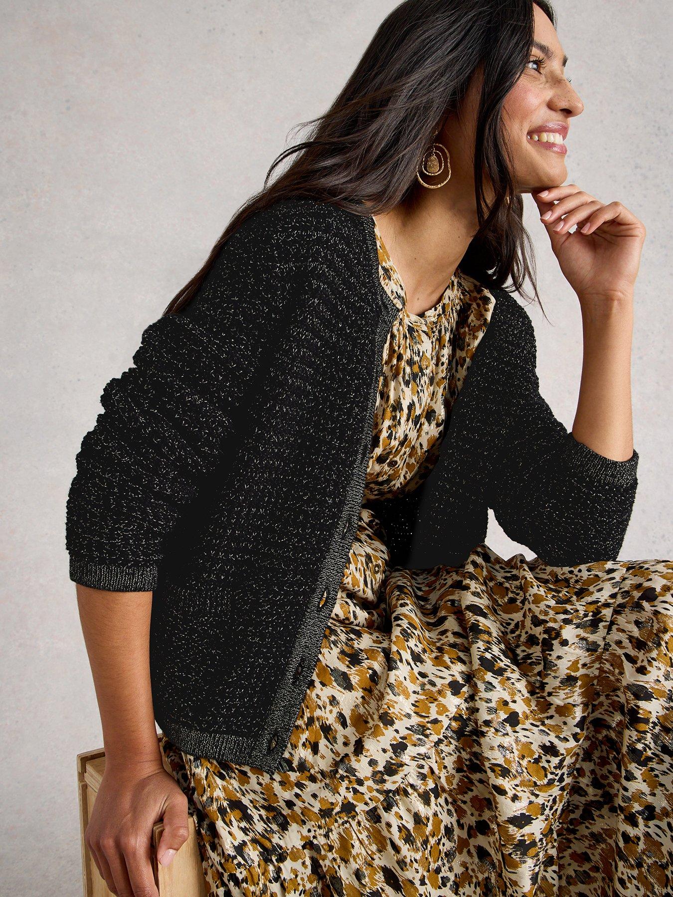 White Stuff Belle Sparkle Cardi - Black