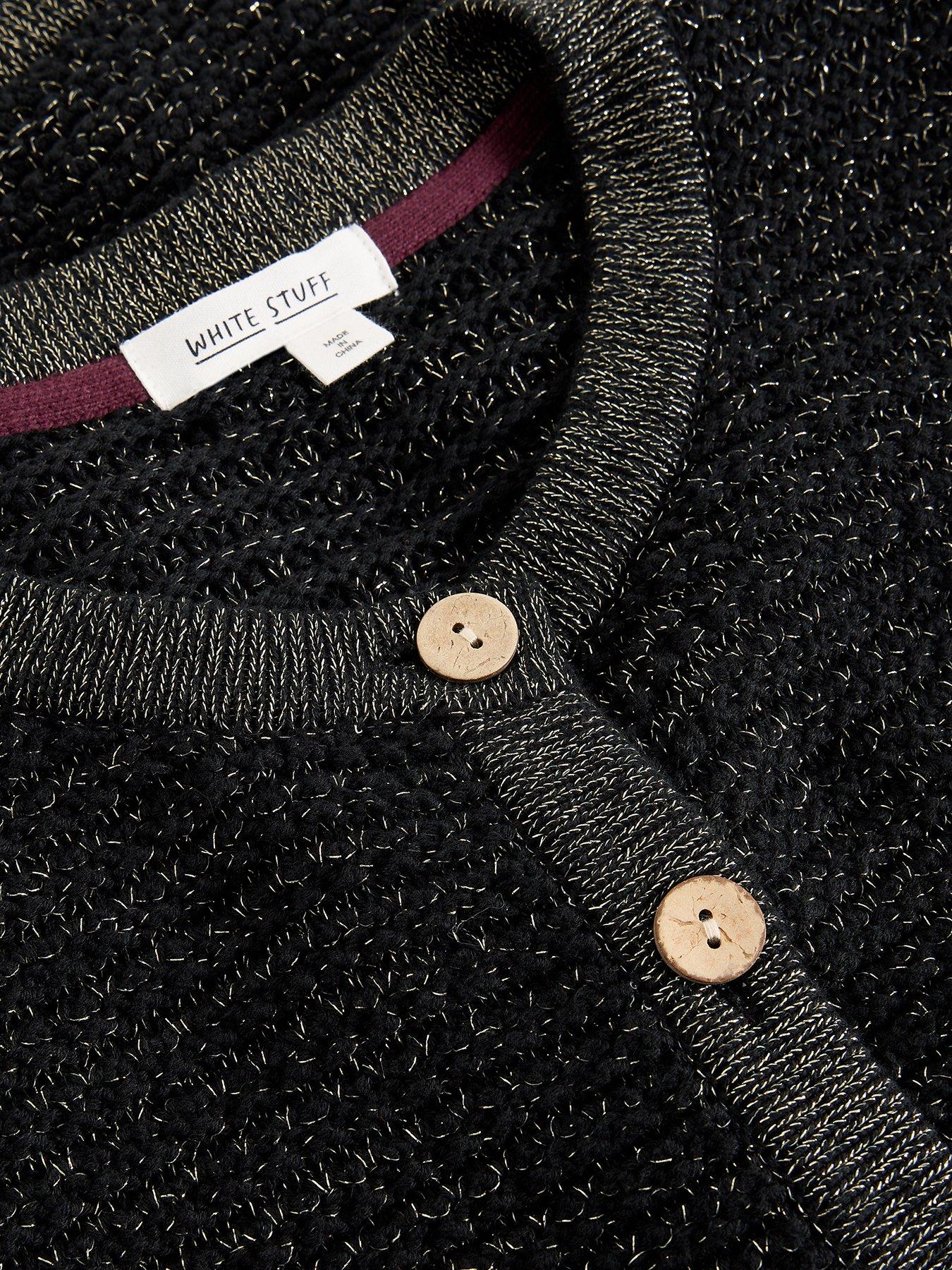 Image 6 of 6 of White Stuff Belle Sparkle Cardi - Black