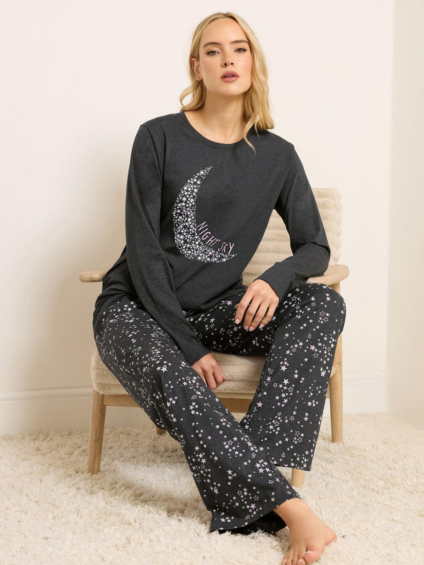  image of long-tall-sally-night-sky-pyjama-set-grey
