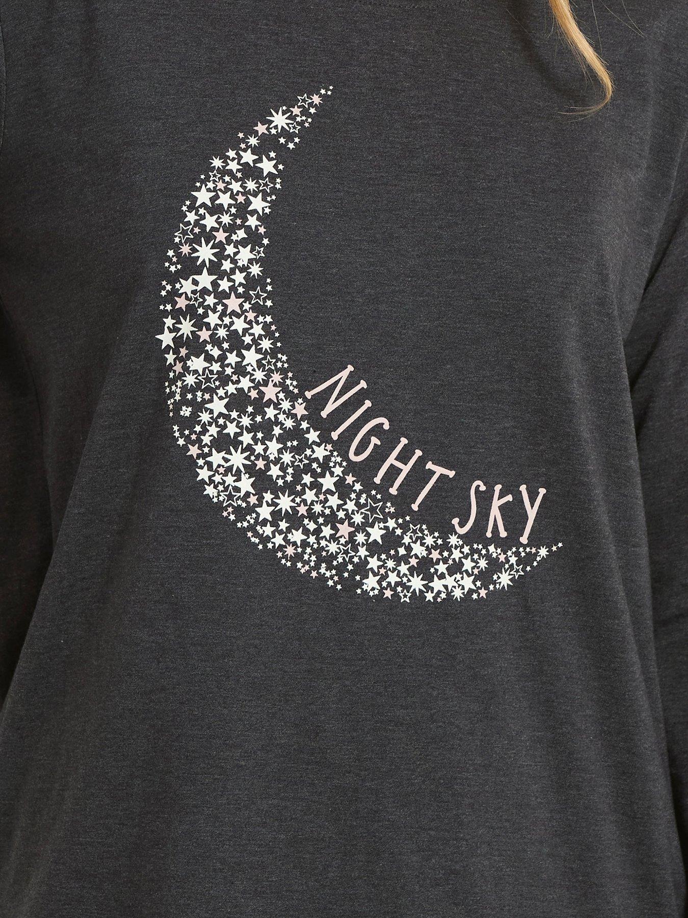  image of long-tall-sally-night-sky-pyjama-set-grey