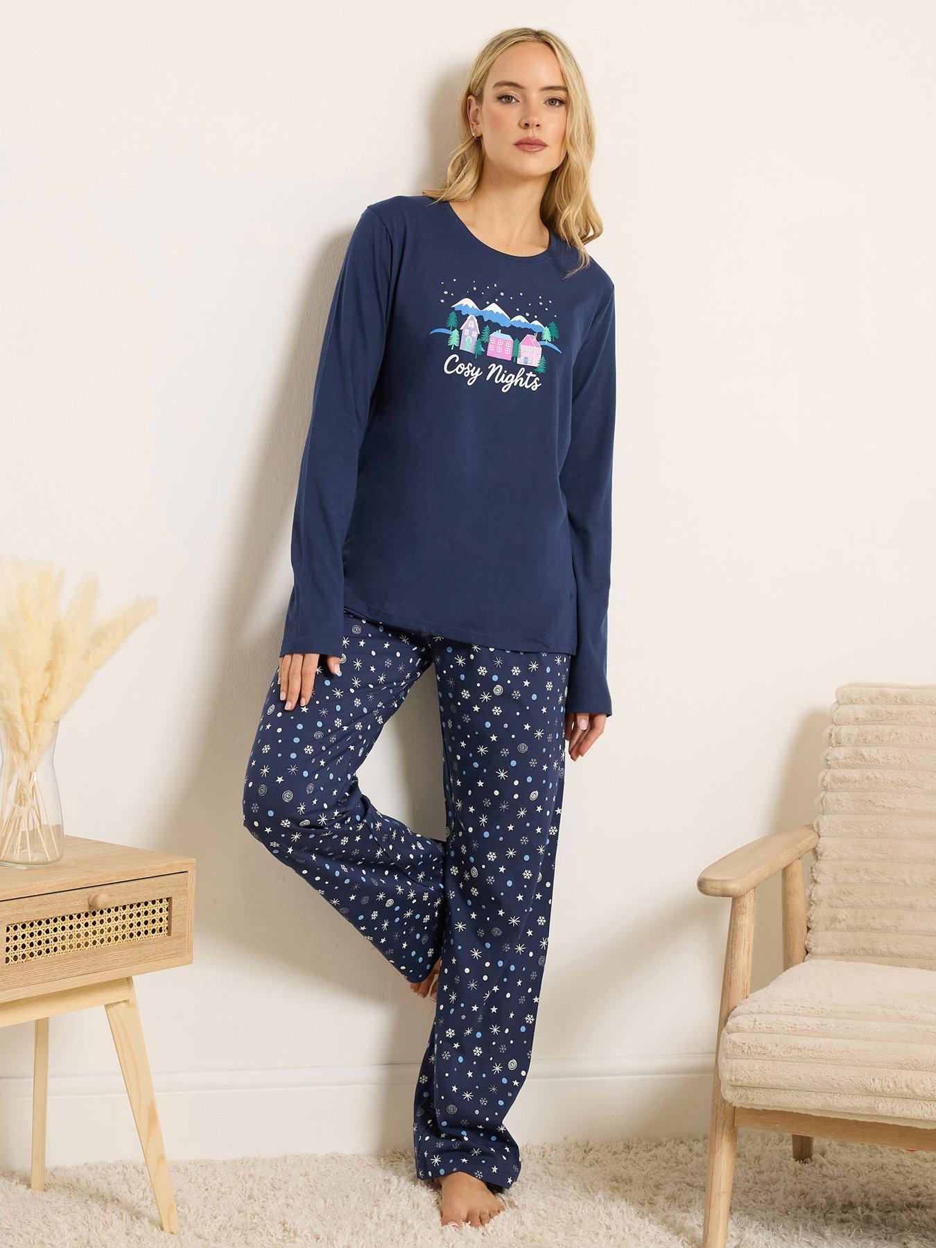  image of long-tall-sally-cosy-nights-pyjama-set-blue