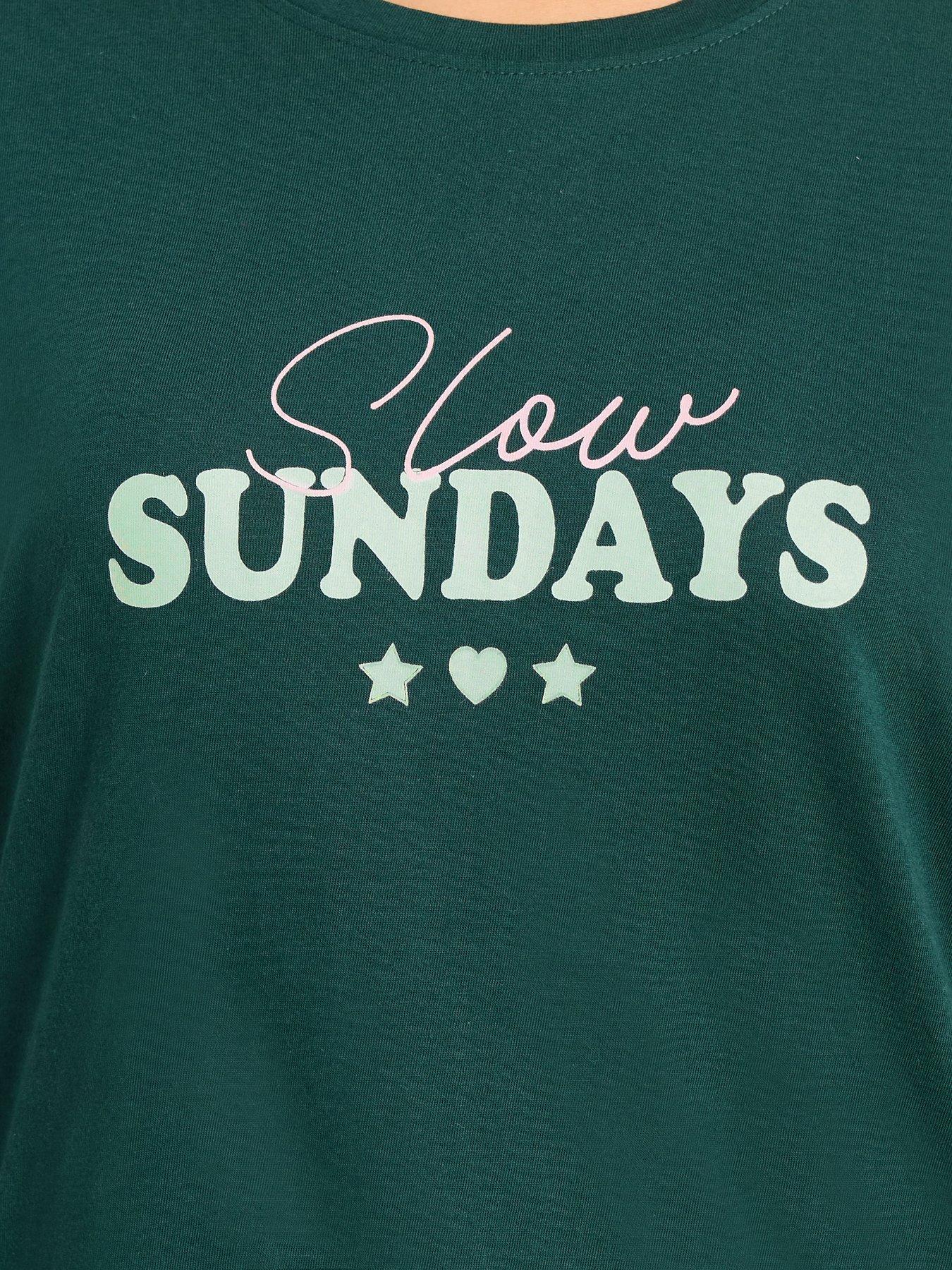  image of long-tall-sally-sunday-fairisle-pyjama-set-green