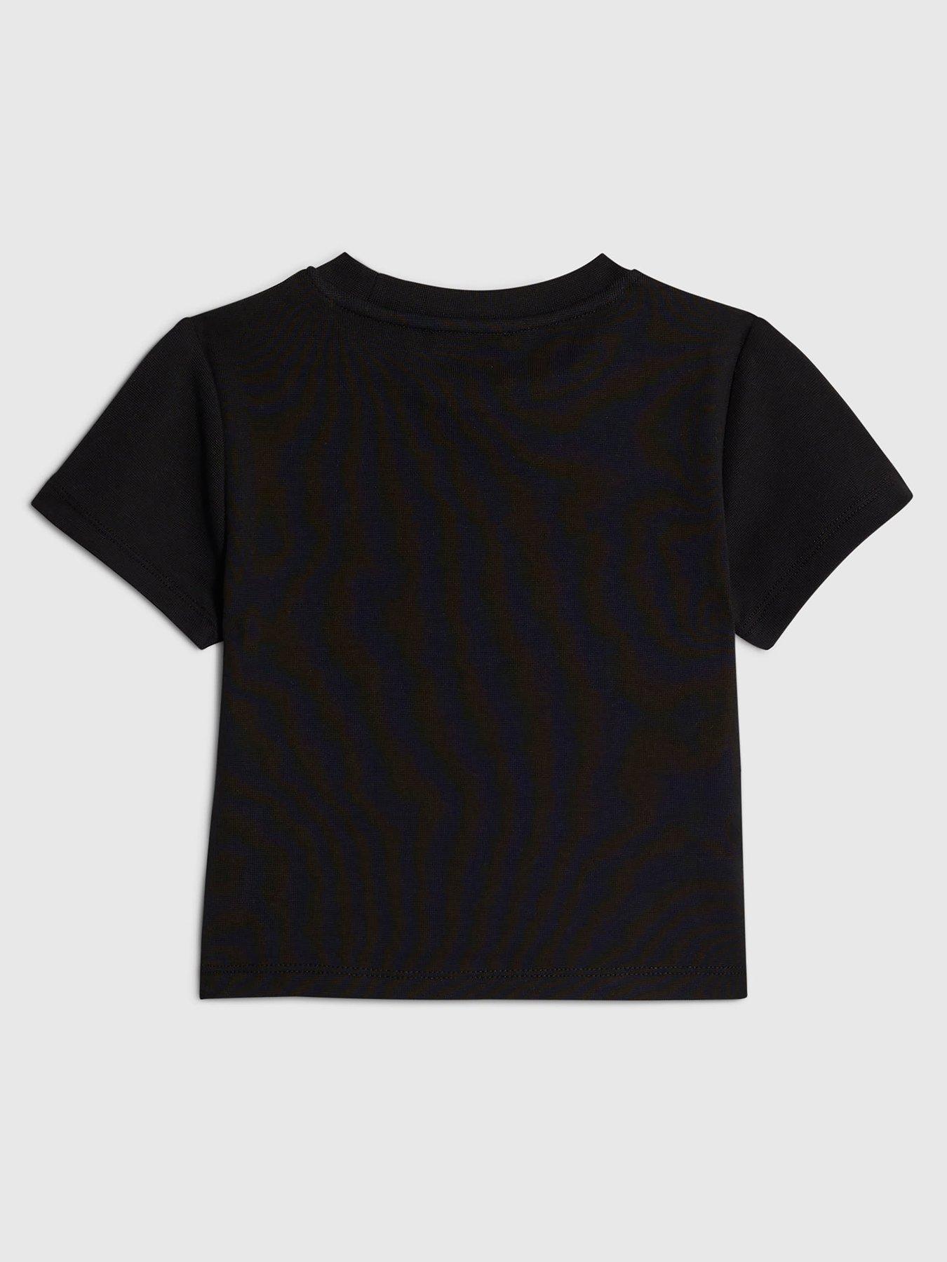Image 2 of 3 of River Island Older Girls Lamour Rosette T-Shirt - Black