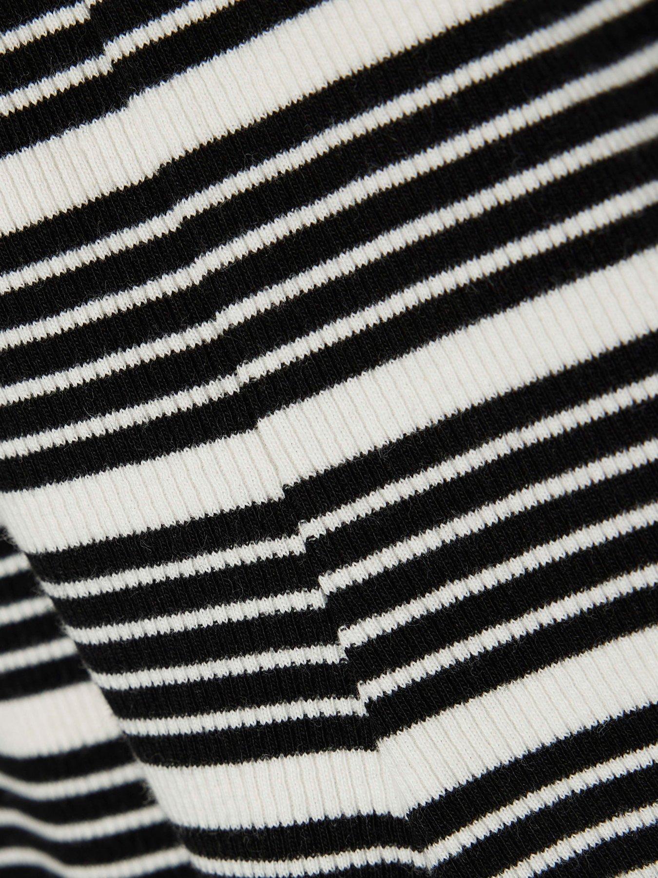 Image 3 of 4 of River Island Older Girls Stripe Waistband Flared Trousers - Black
