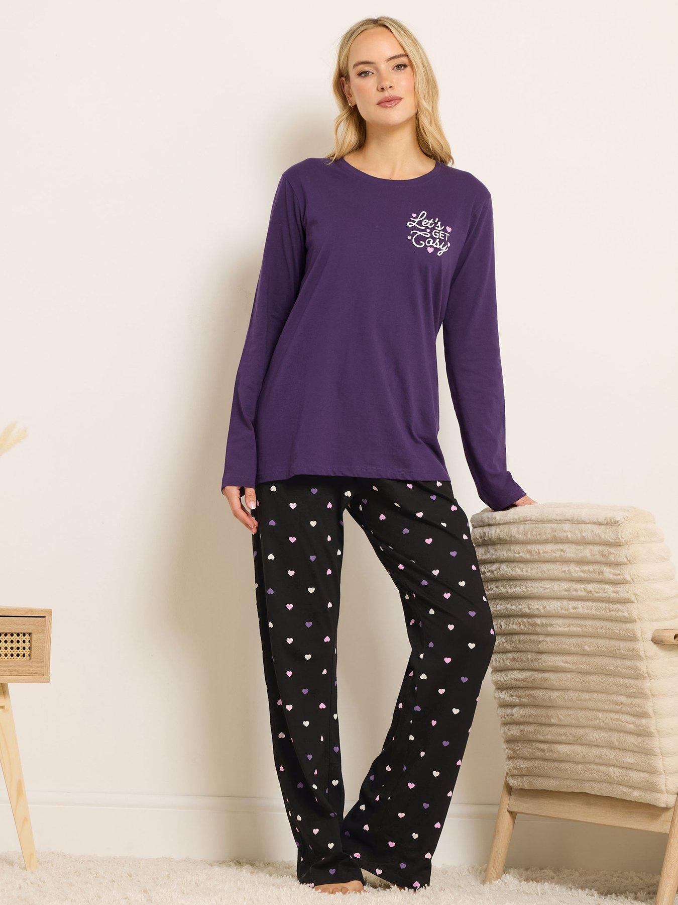 Long Tall Sally Lets Get Cosy Pyjama Set - Purple