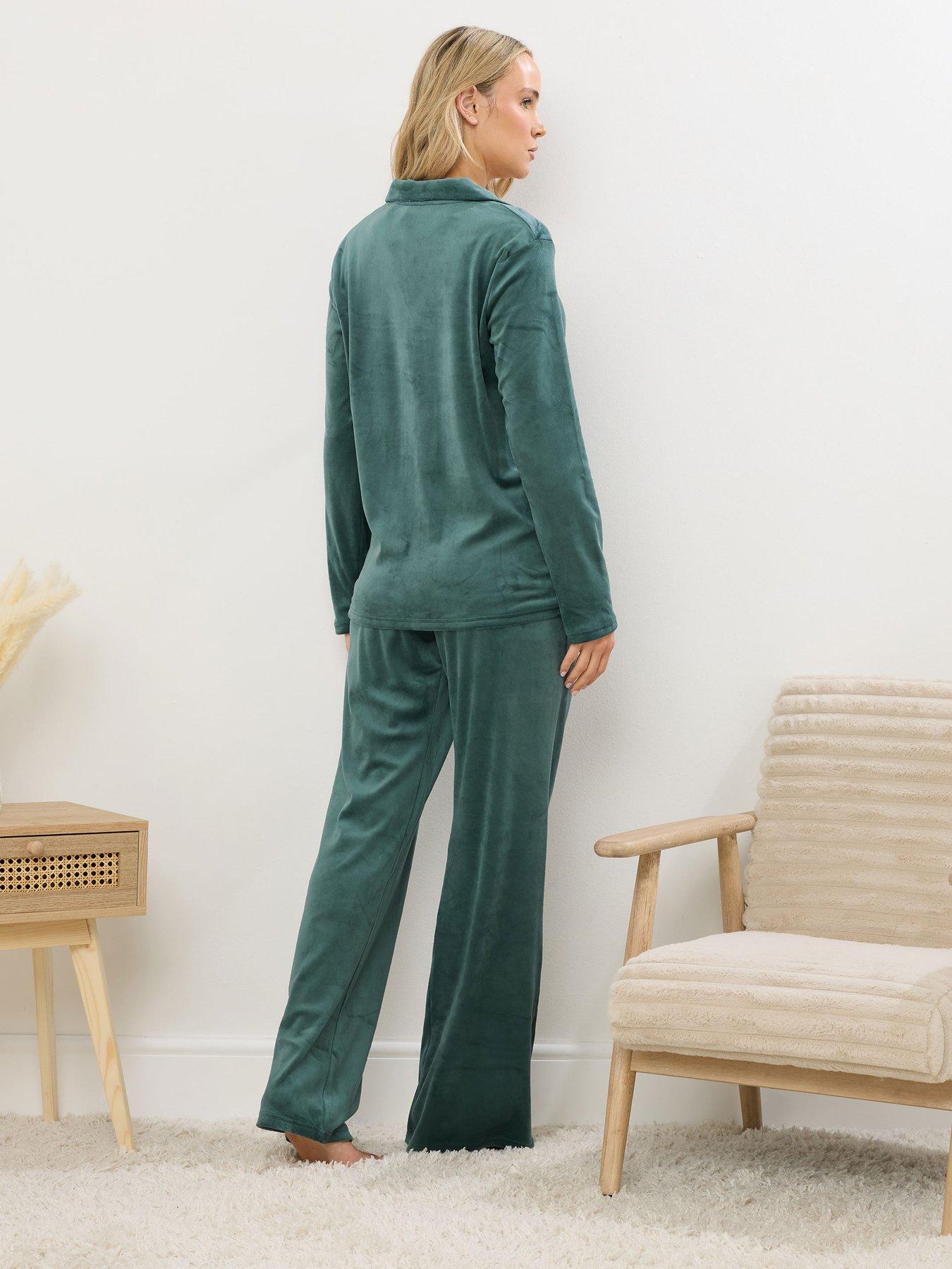  image of long-tall-sally-tall-super-luxe-pj-set-green
