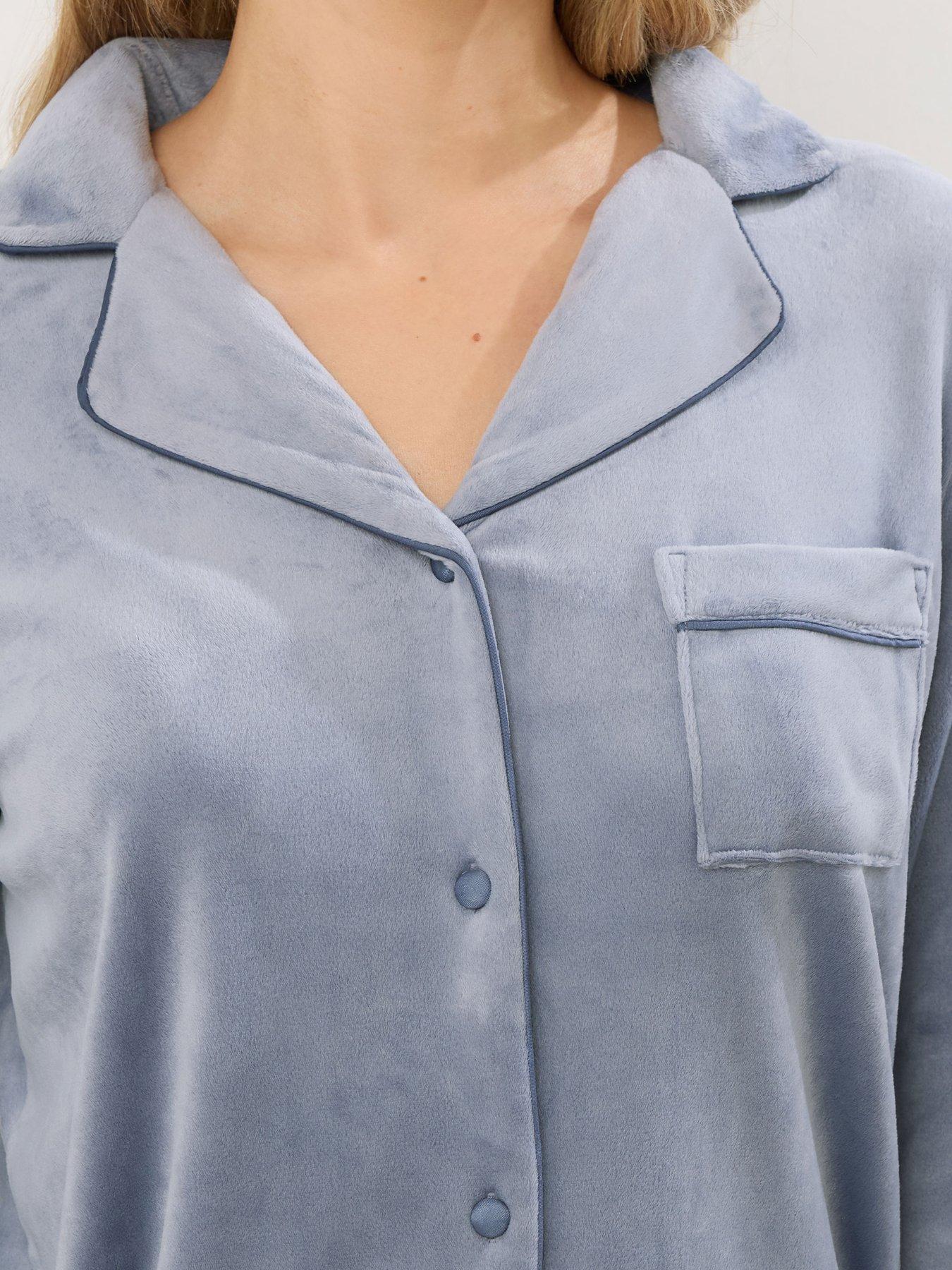 Image 4 of 4 of Long Tall Sally Super Luxe Pyjama Set - Blue