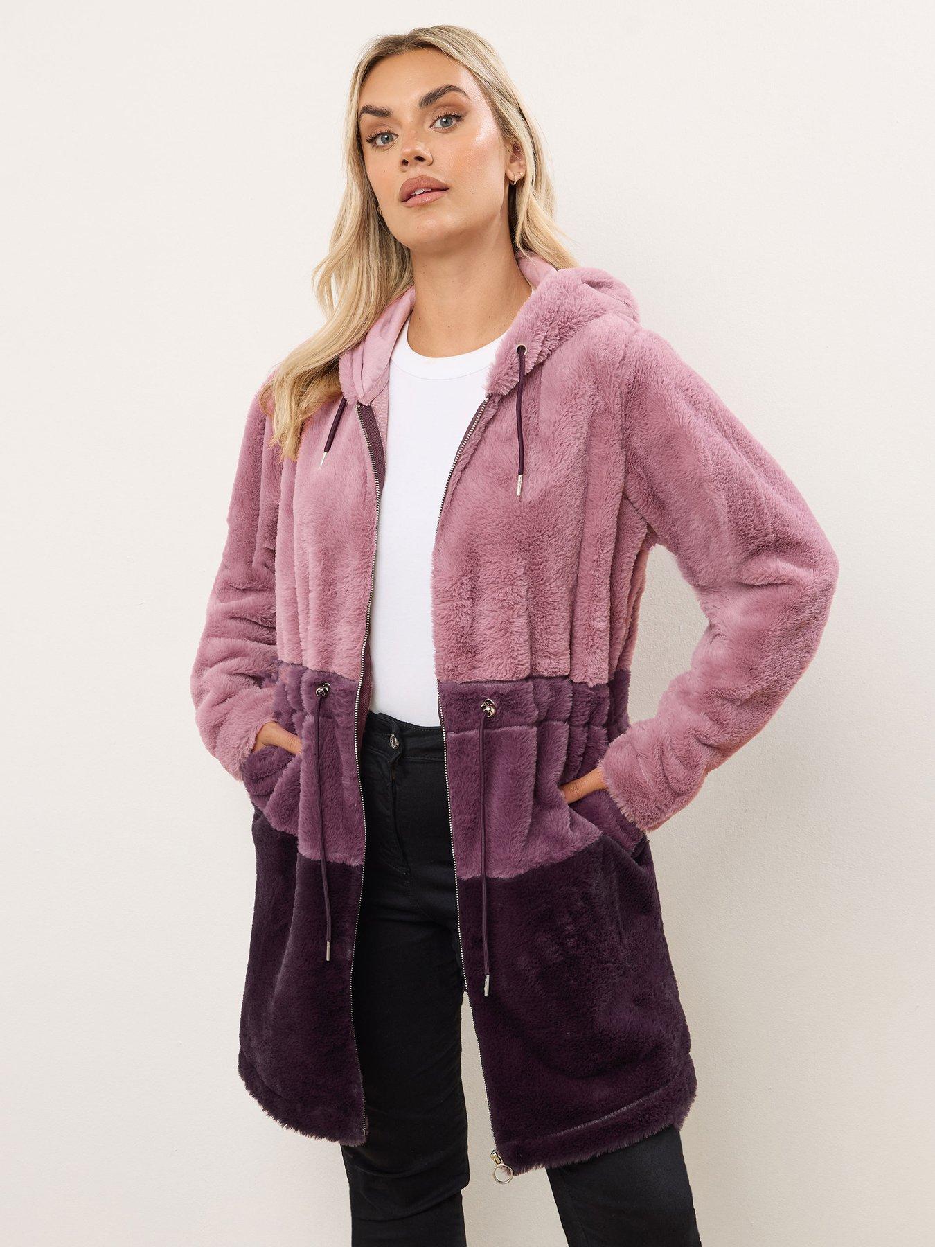 yours-curve-colour-block-tunic-fleece-pink