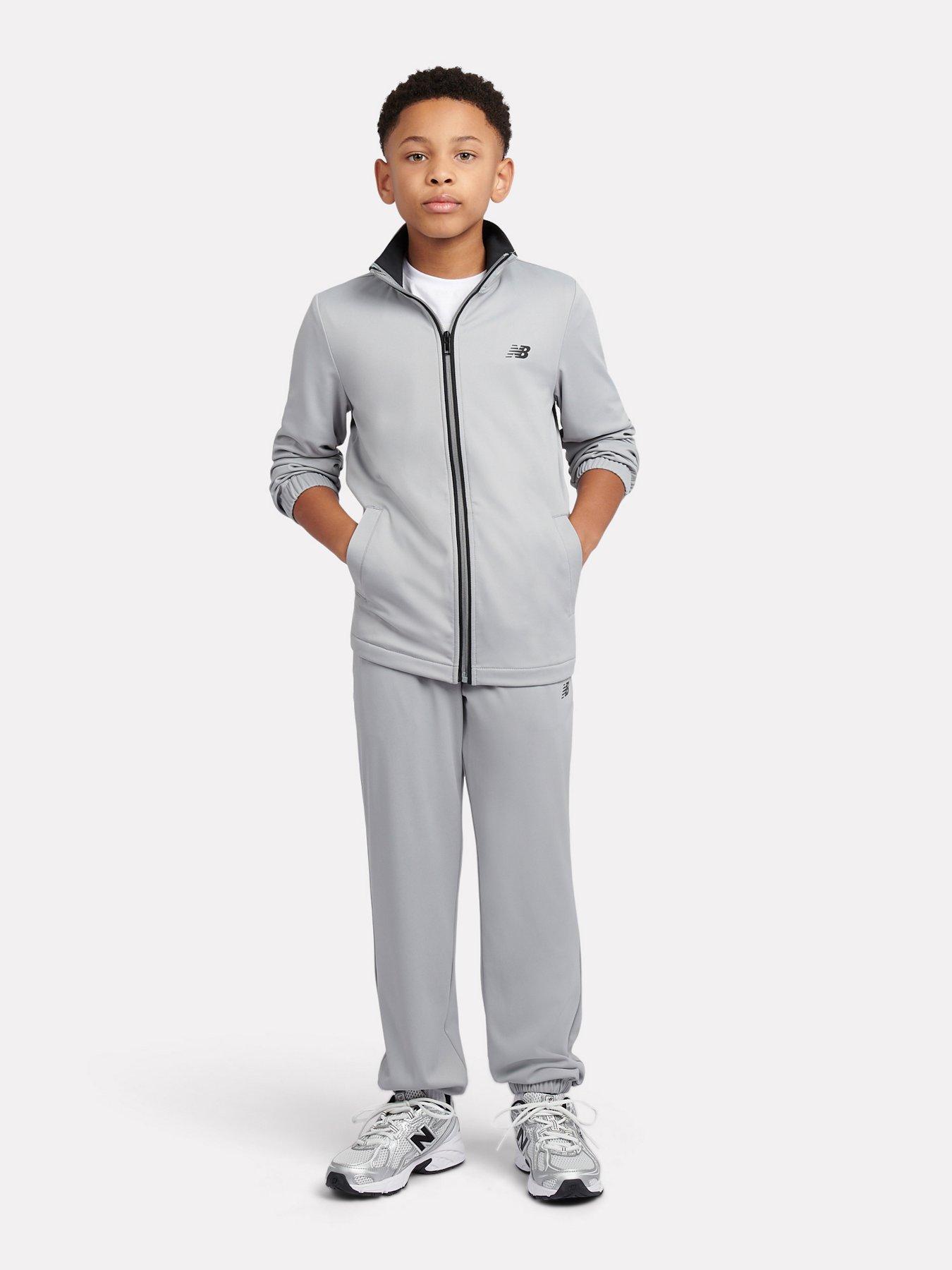 New Balance Junior Boys Woven Tracksuit - Grey