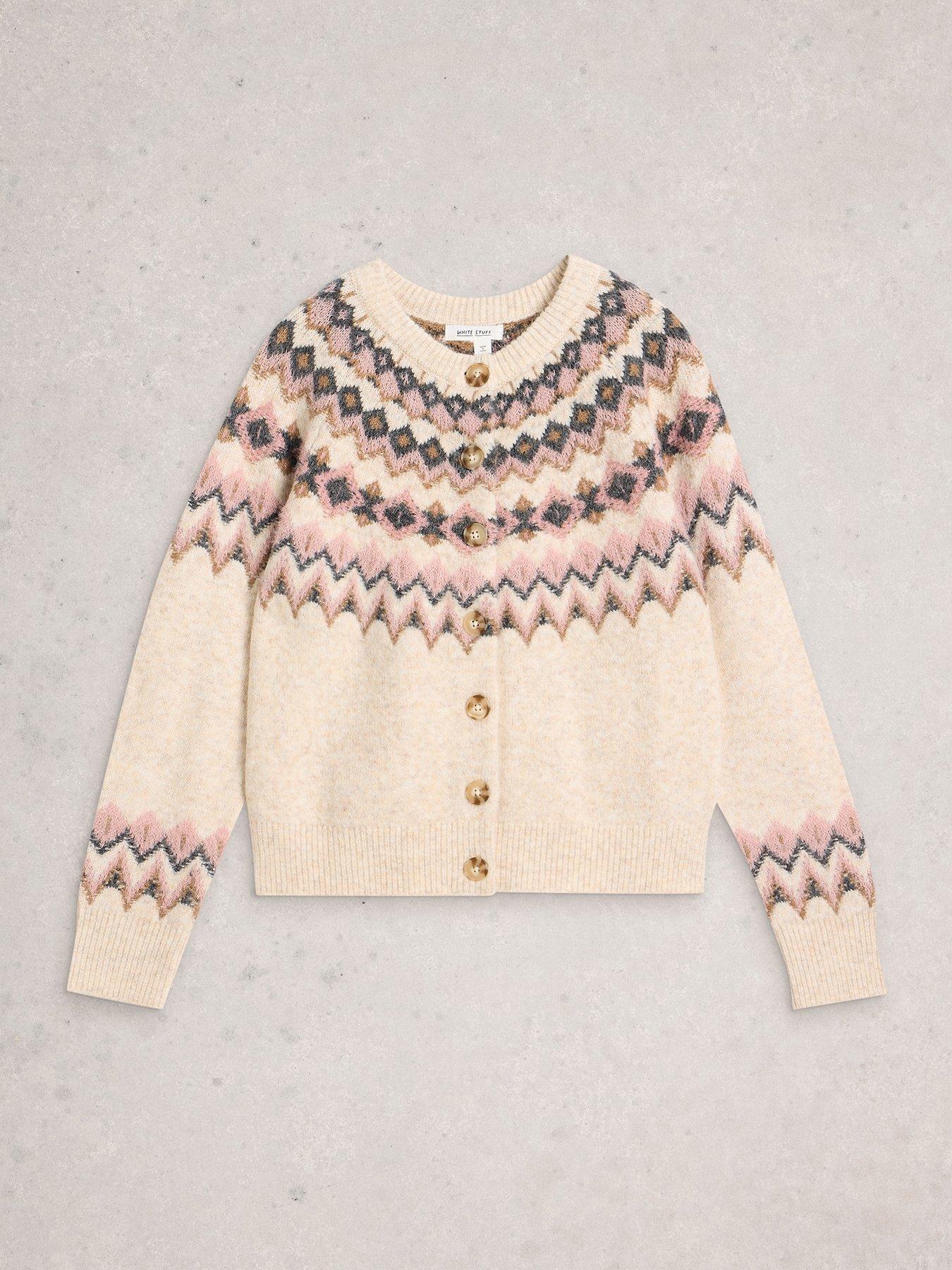  image of white-stuff-arctic-fairisle-cardigan-multi